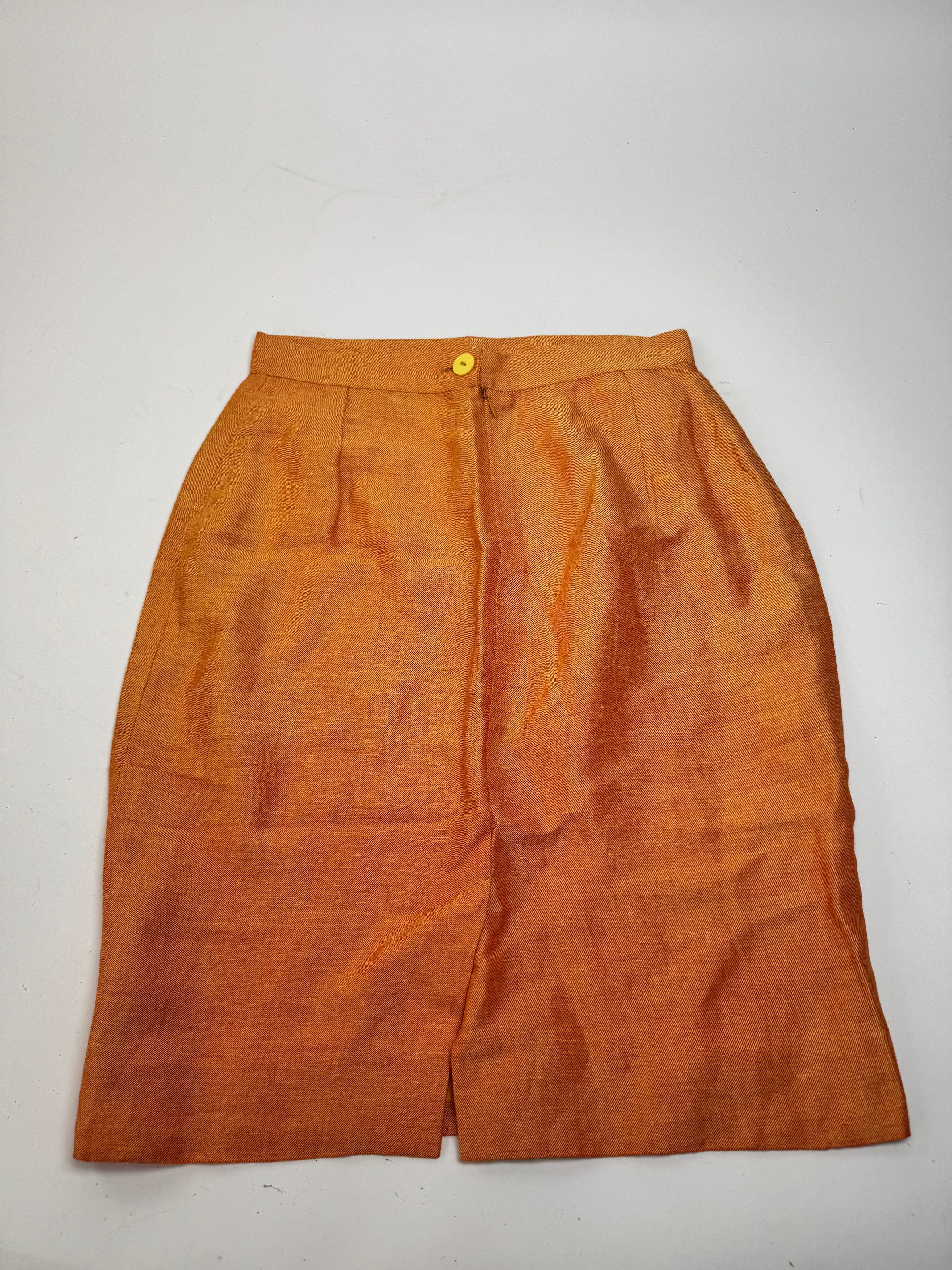 Fendi Vintage Linen Skirt M orange Size 30" / US 8 / IT 44 - 7 Thumbnail