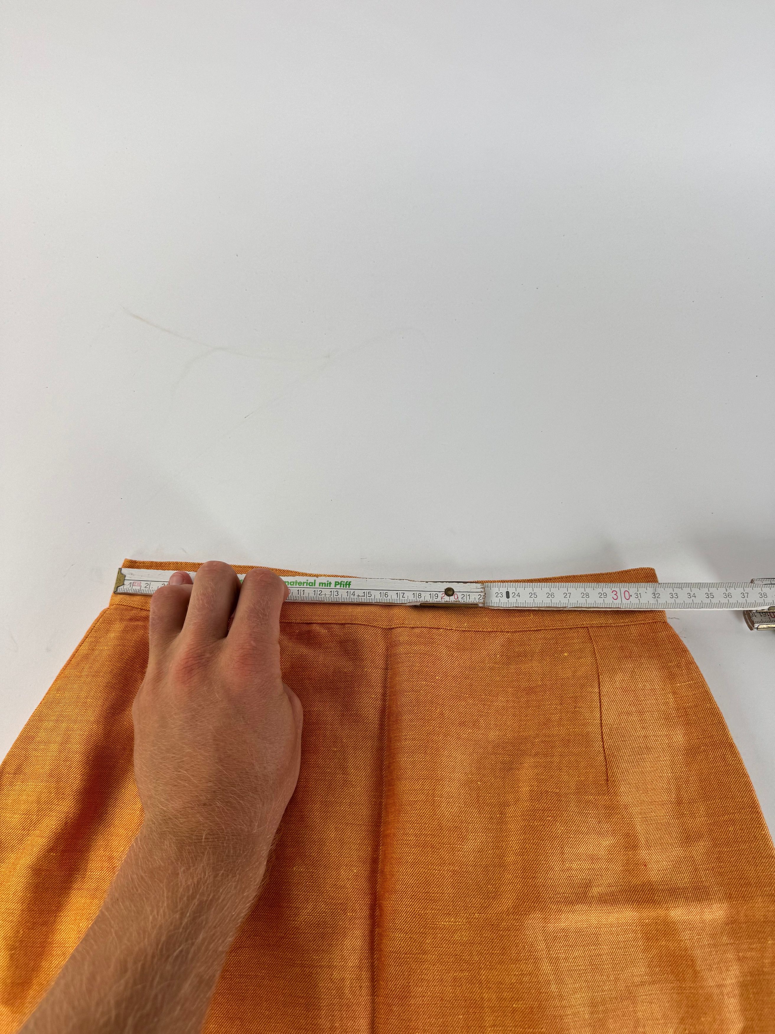Fendi Vintage Linen Skirt M orange Size 30" / US 8 / IT 44 - 5 Thumbnail