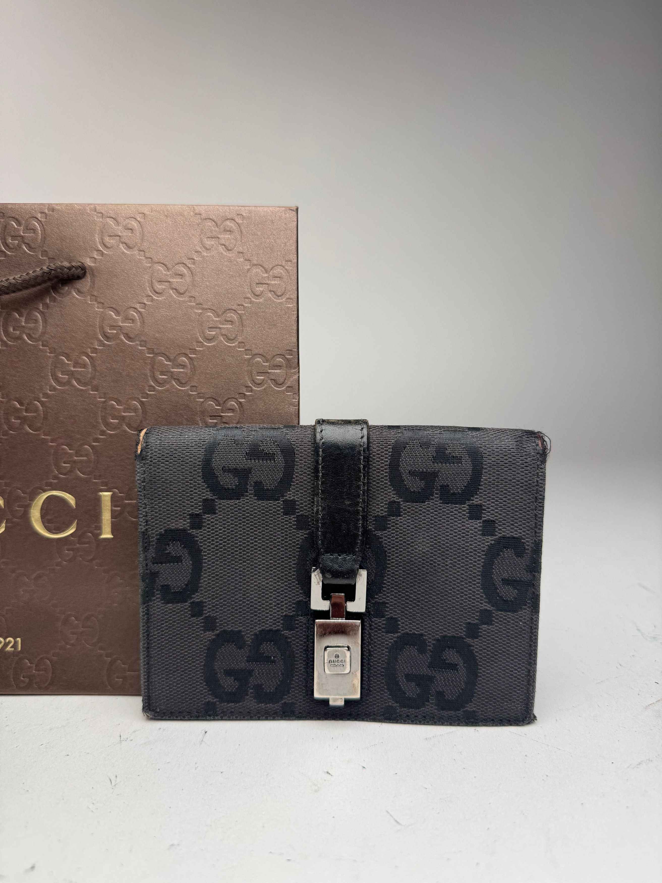 Vintage Monogram Jackie Card holder black