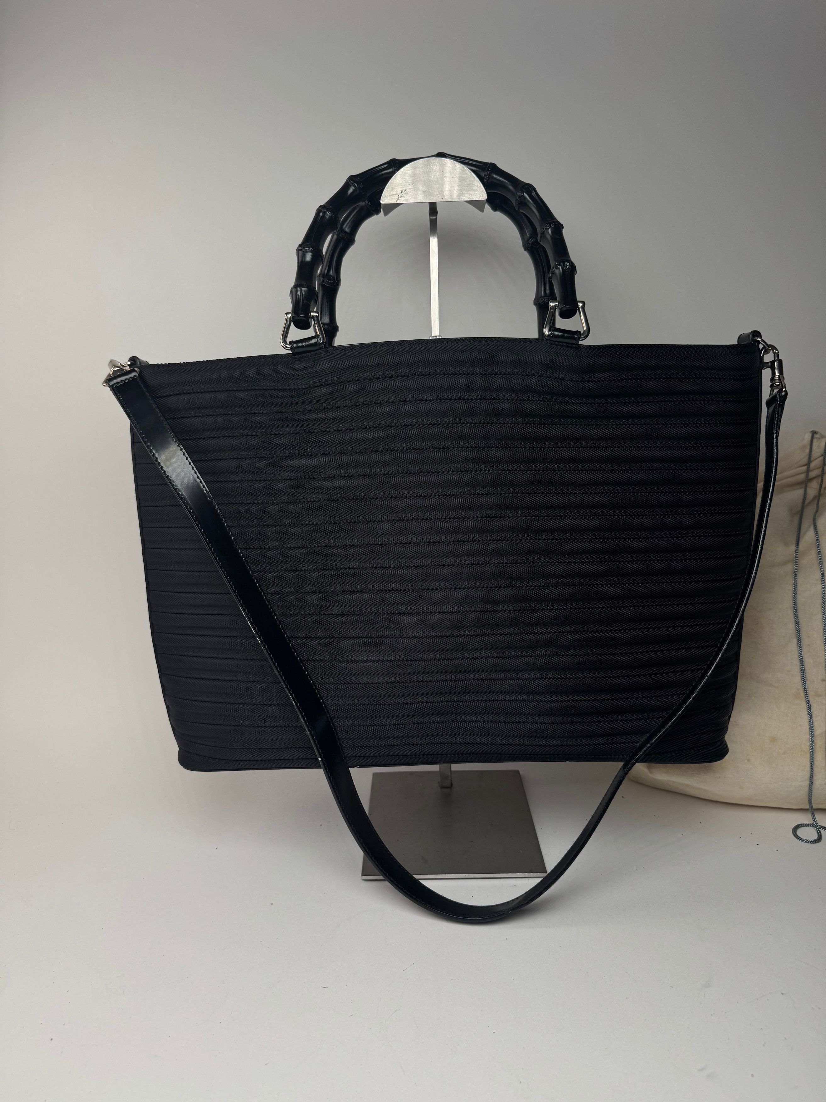 Gucci Vintage 2 Way Bamboo Bag black Size ONE SIZE - 9 Thumbnail