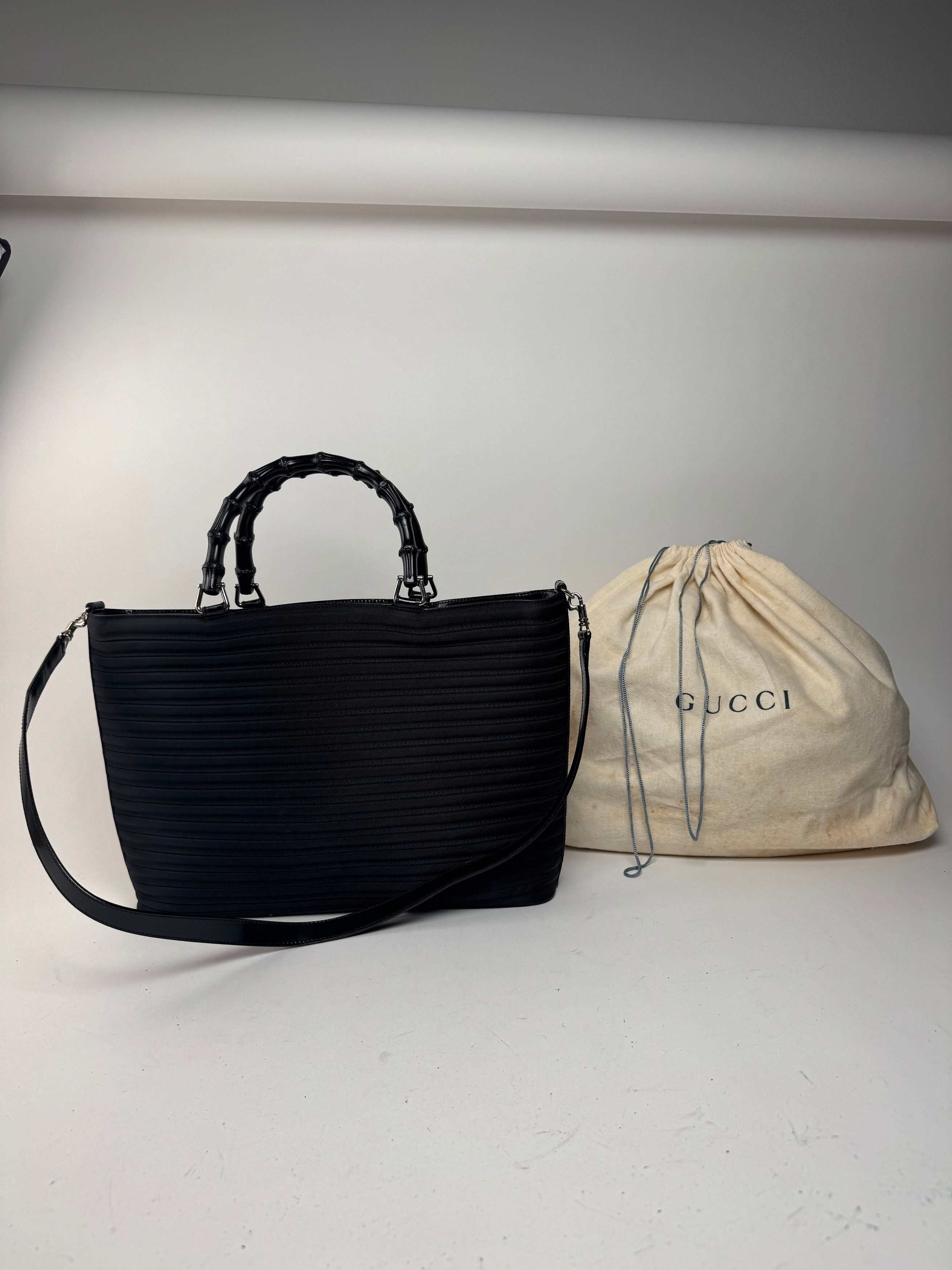 Gucci Vintage 2 Way Bamboo Bag black Size ONE SIZE - 14 Thumbnail
