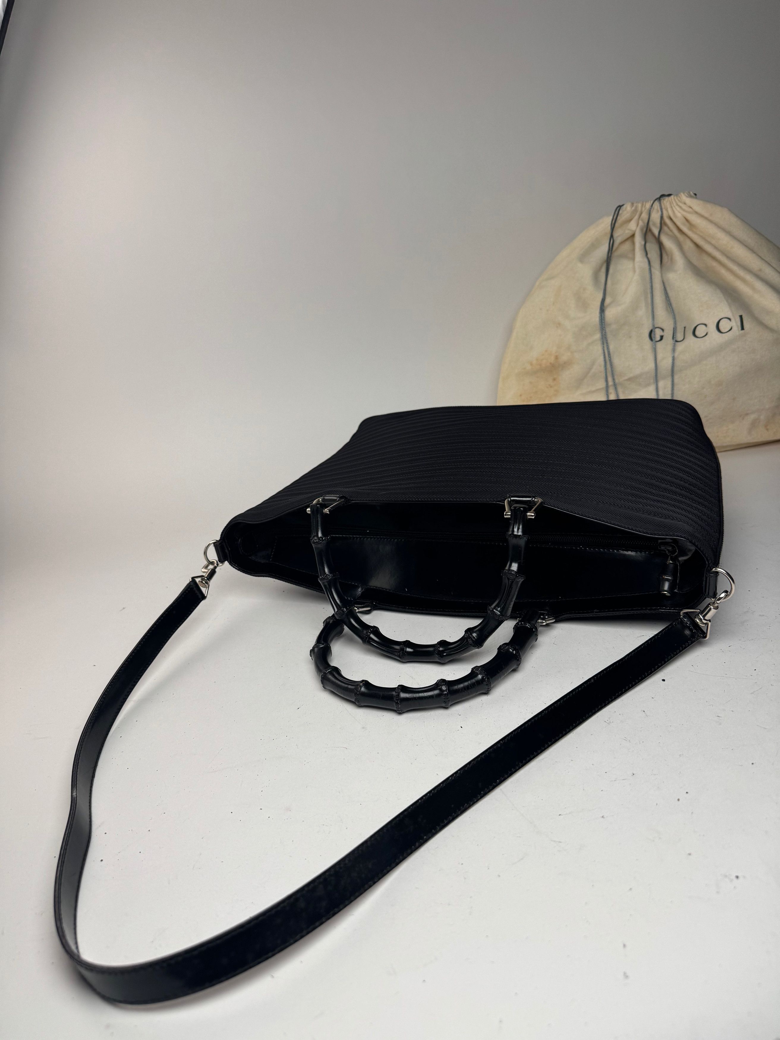 Gucci Vintage 2 Way Bamboo Bag black Size ONE SIZE - 11 Thumbnail