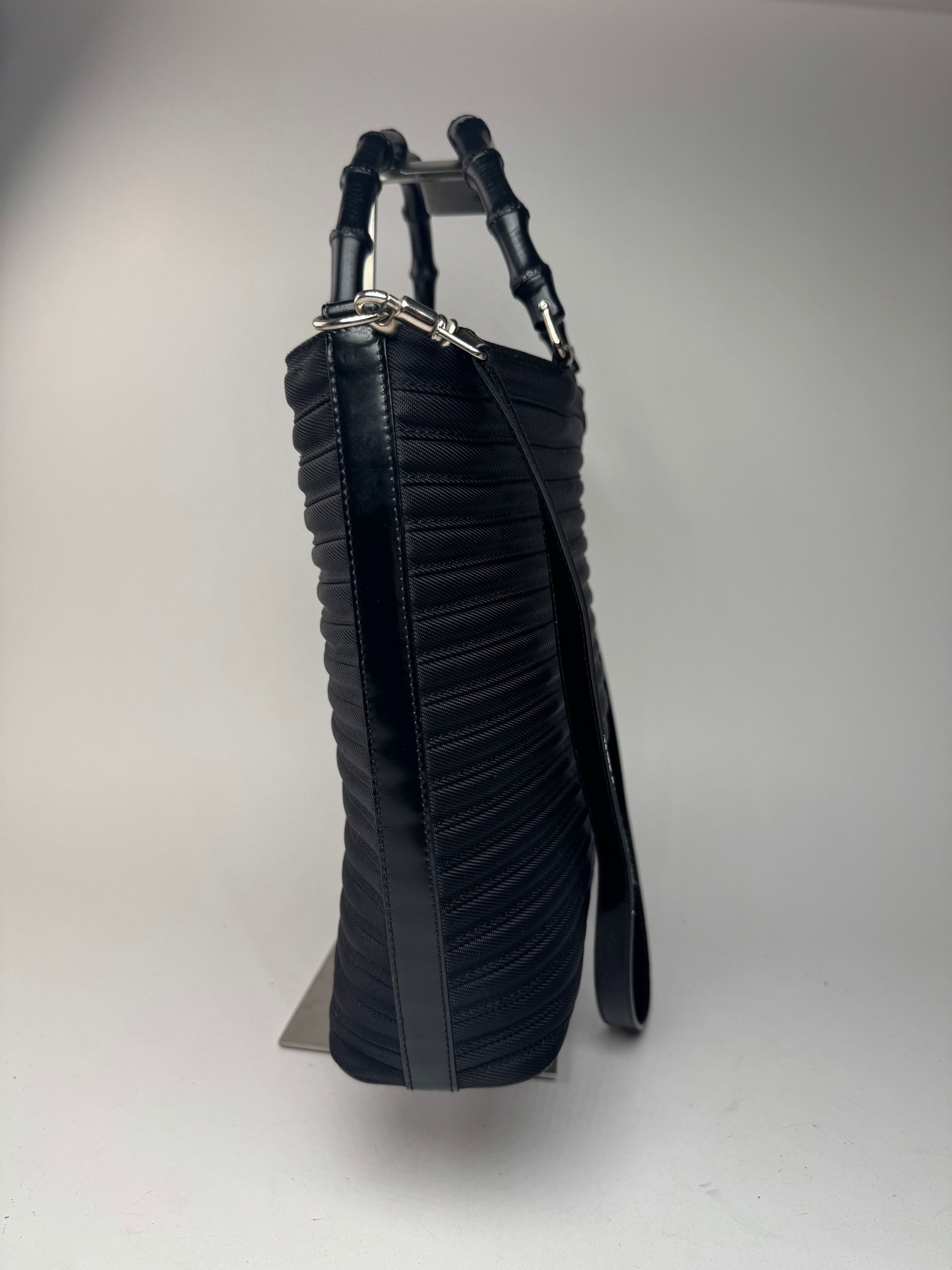 Gucci Vintage 2 Way Bamboo Bag black Size ONE SIZE - 8 Thumbnail
