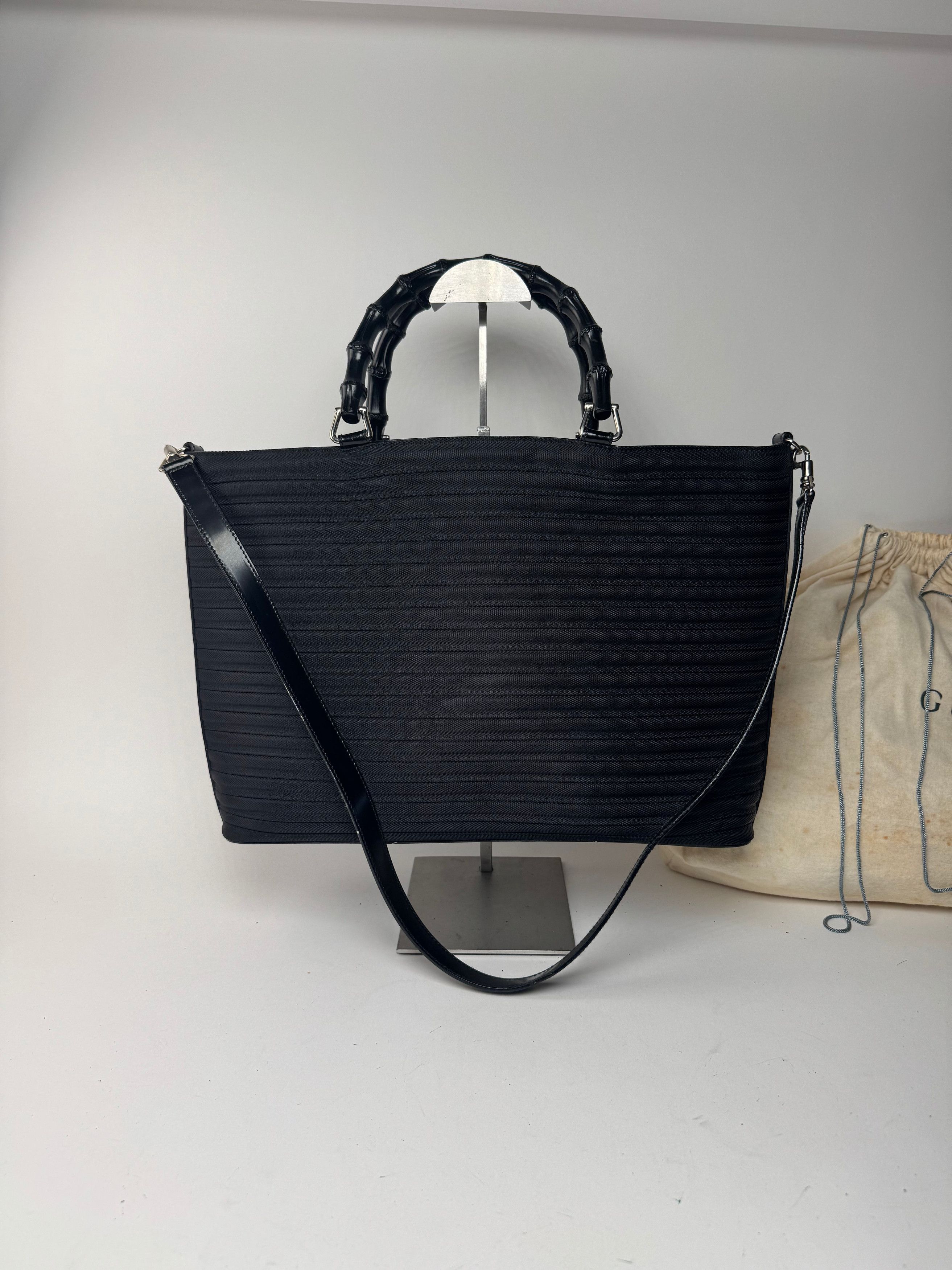 Gucci Vintage 2 Way Bamboo Bag black Size ONE SIZE - 3 Thumbnail
