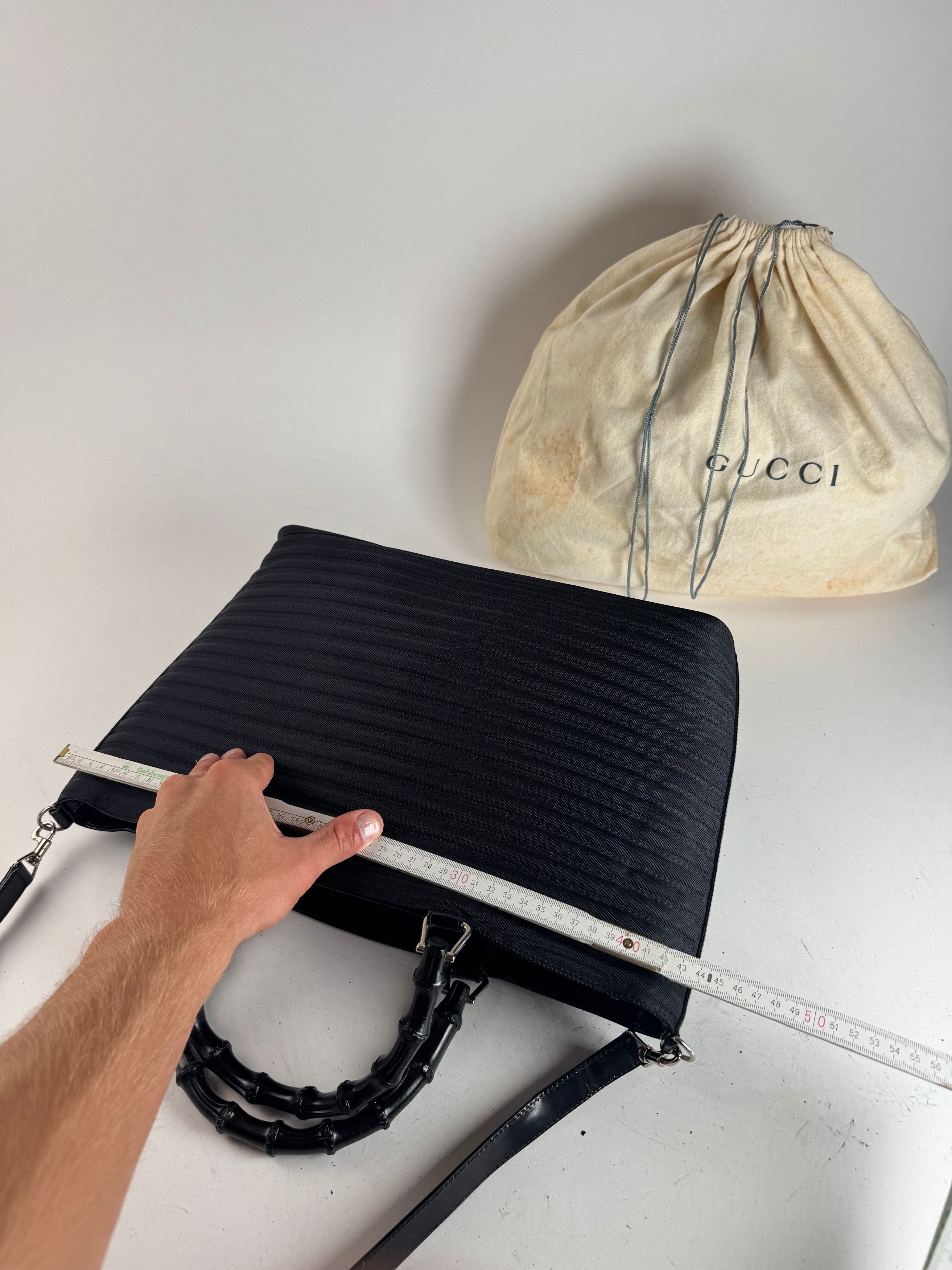Gucci Vintage 2 Way Bamboo Bag black Size ONE SIZE - 12 Thumbnail