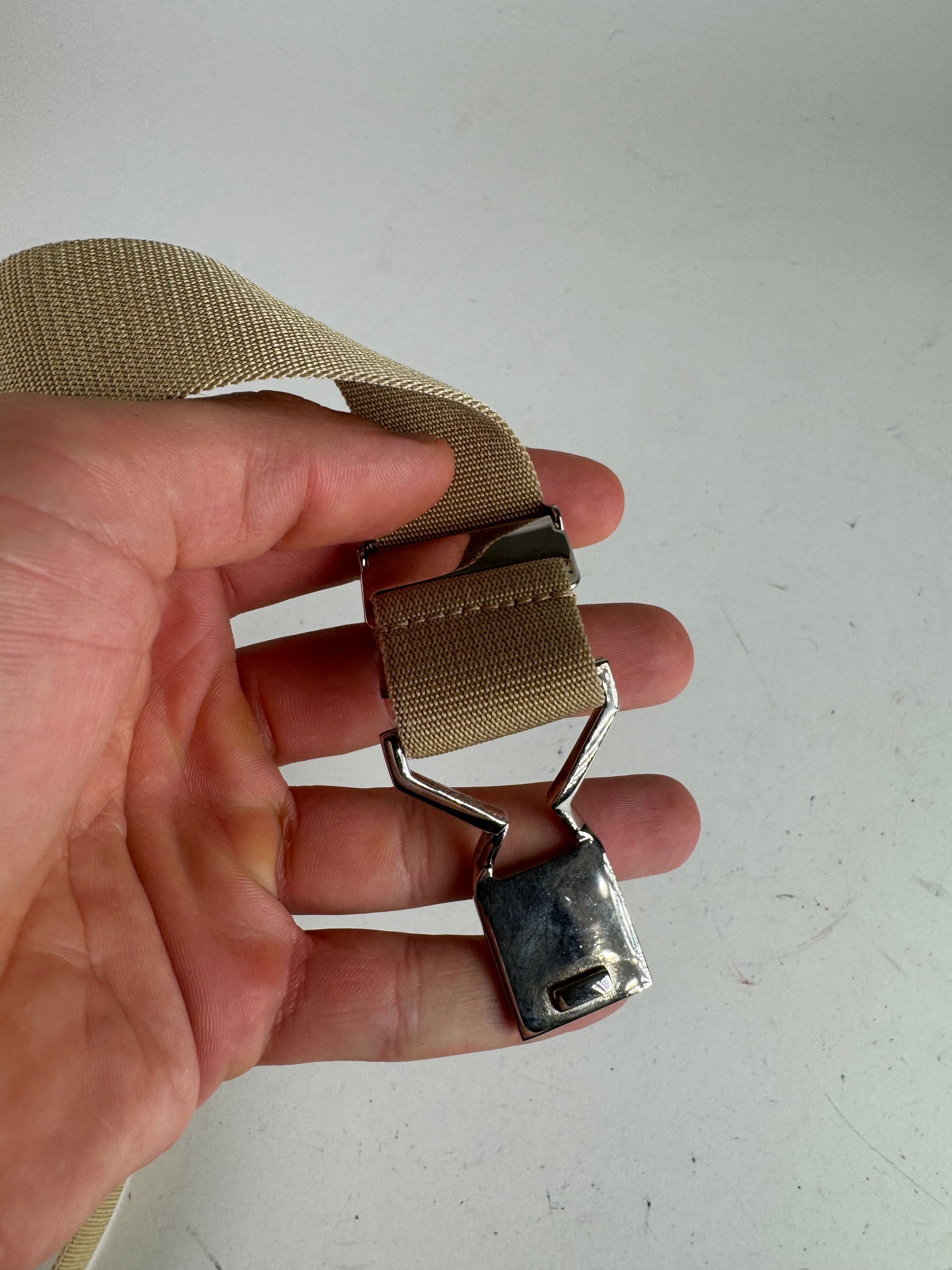 Gucci Vintage Canvas Belt beige Silver Size ONE SIZE - 4 Thumbnail