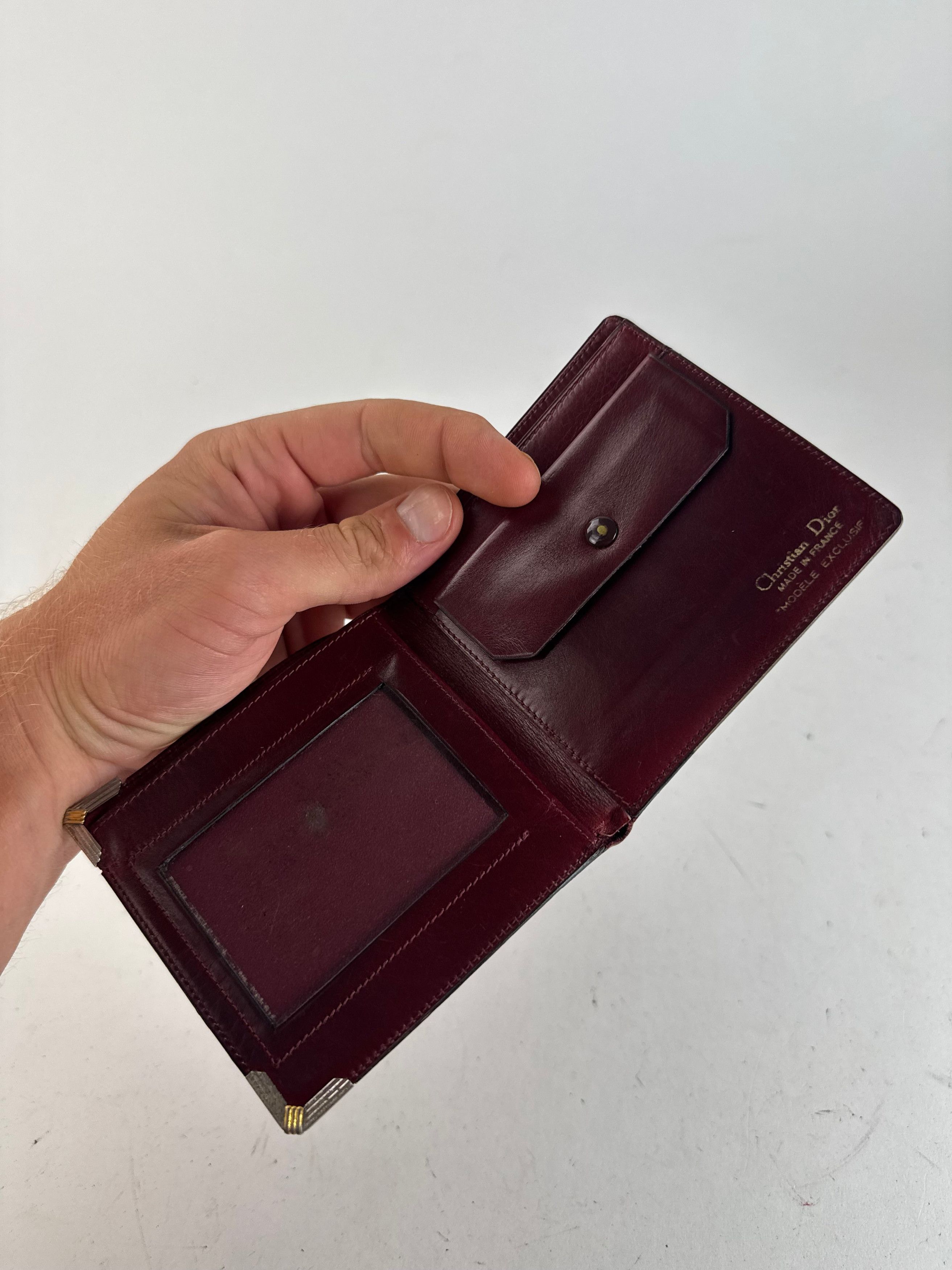 Dior Vintage Leather Flapable Wallet purple Size ONE SIZE - 8 Thumbnail