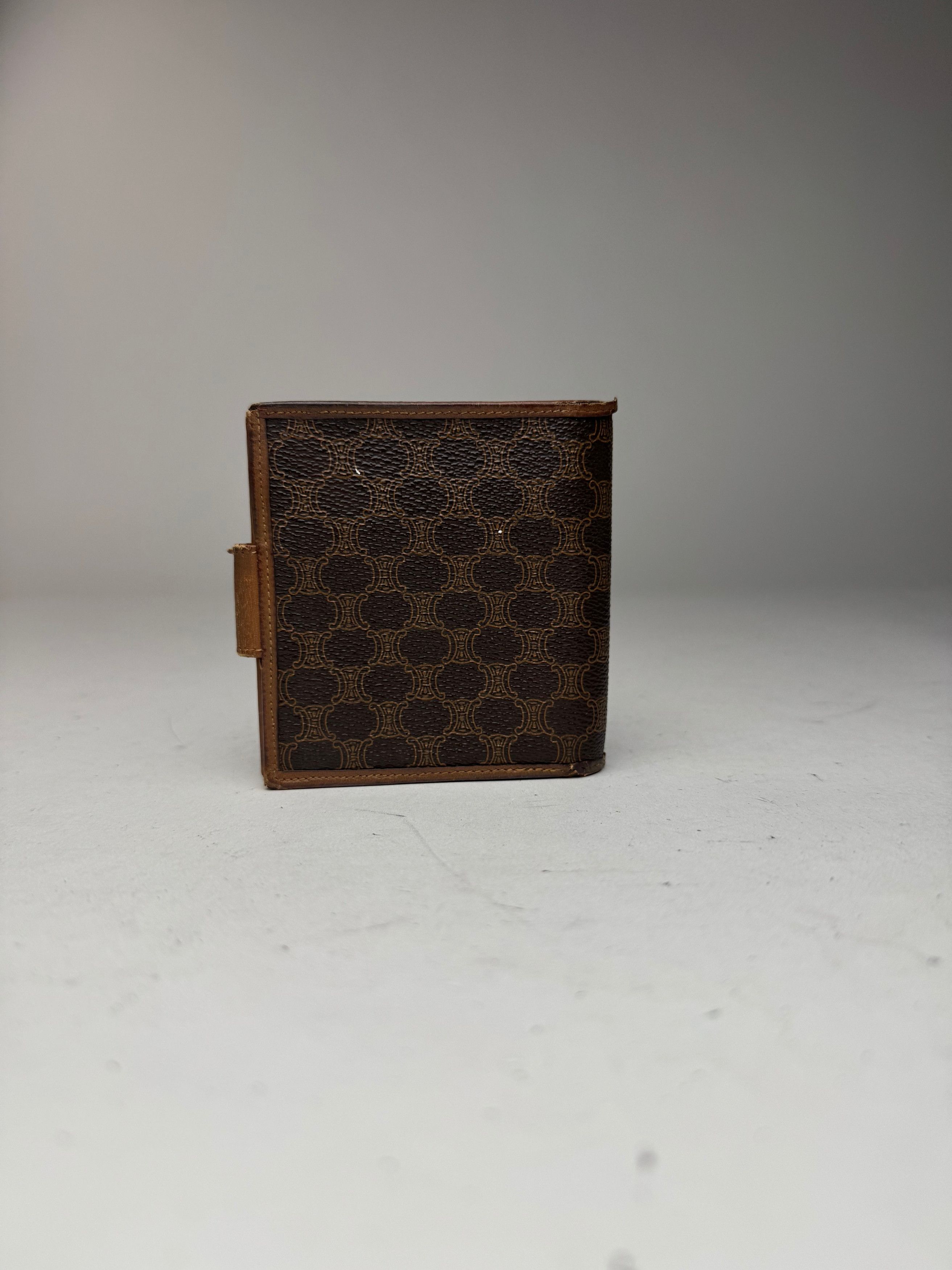 Celine Vintage Triomphe Monogram leather wallet brown Size ONE SIZE - 2 Thumbnail
