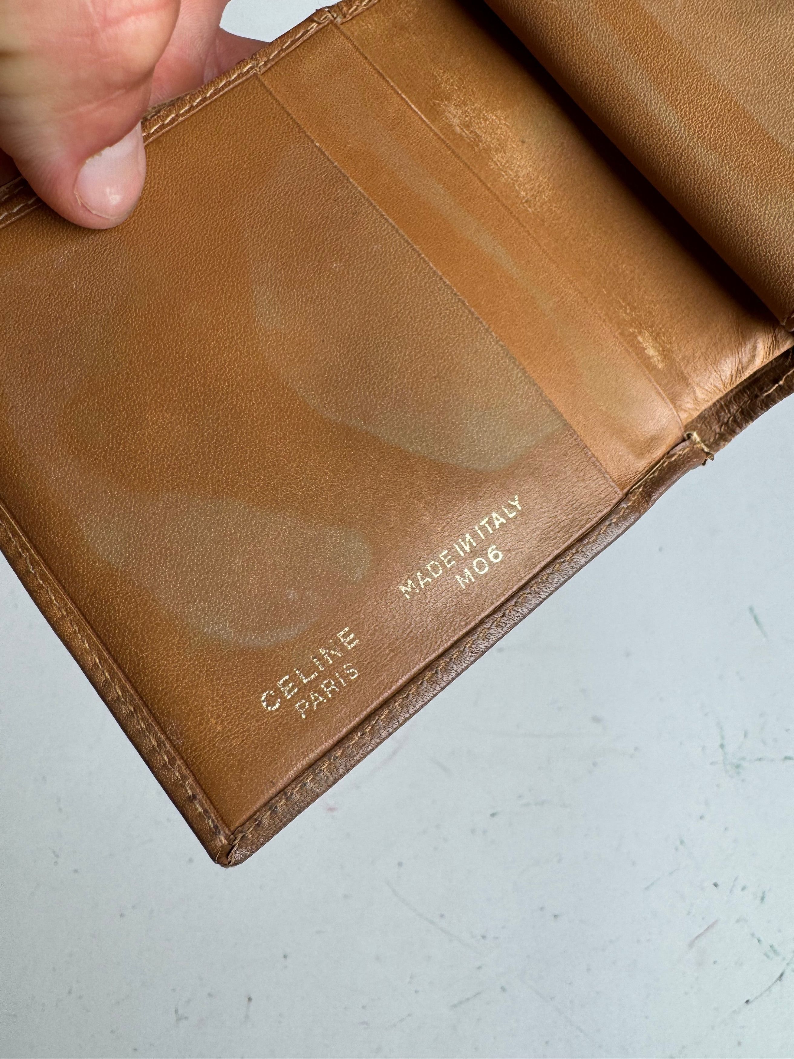 Celine Vintage Triomphe Monogram leather wallet brown Size ONE SIZE - 7 Thumbnail