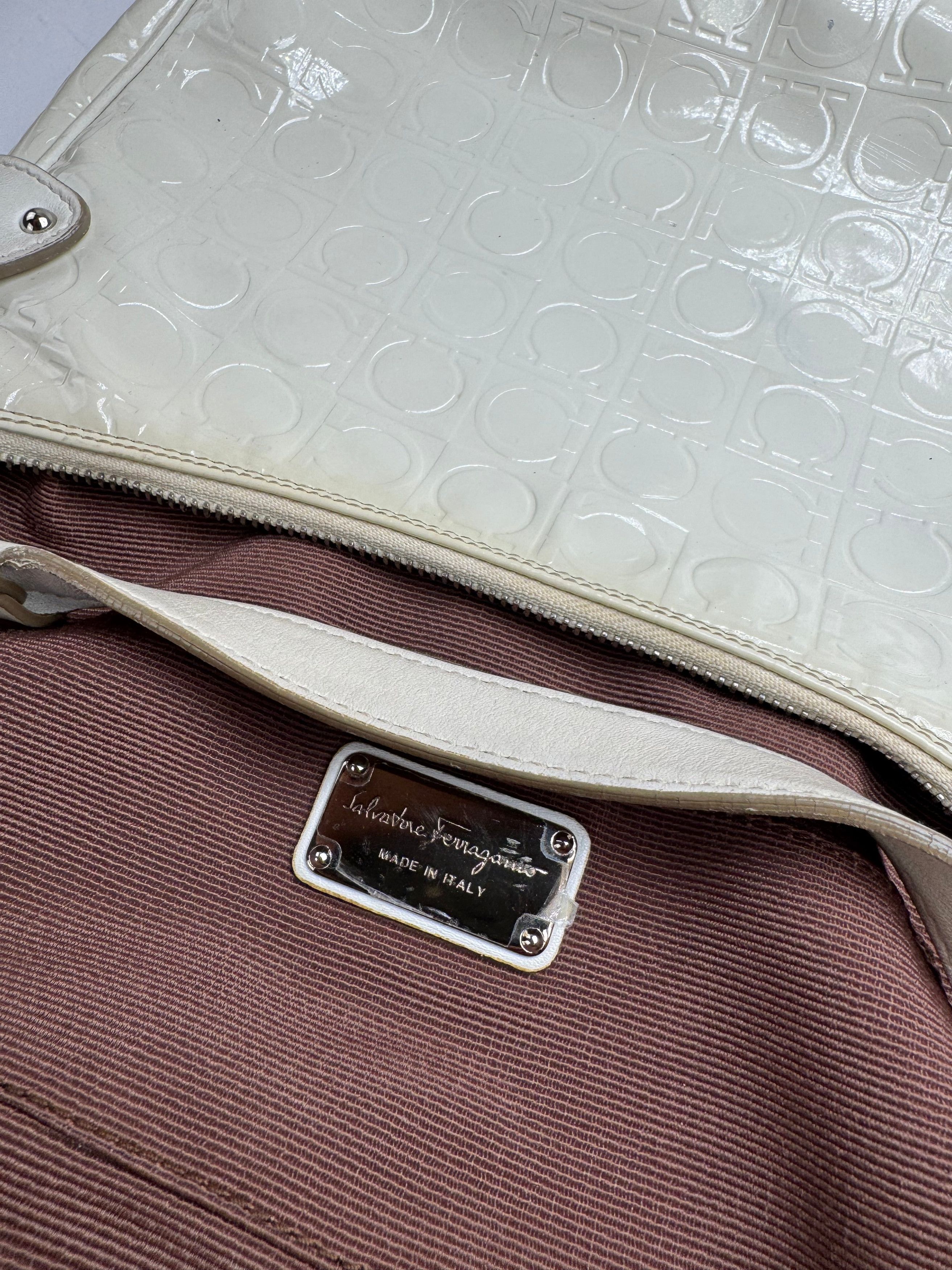 Salvatore Ferragamo Vintage Monogram Patent Leather bag white Size ONE SIZE - 5 Thumbnail