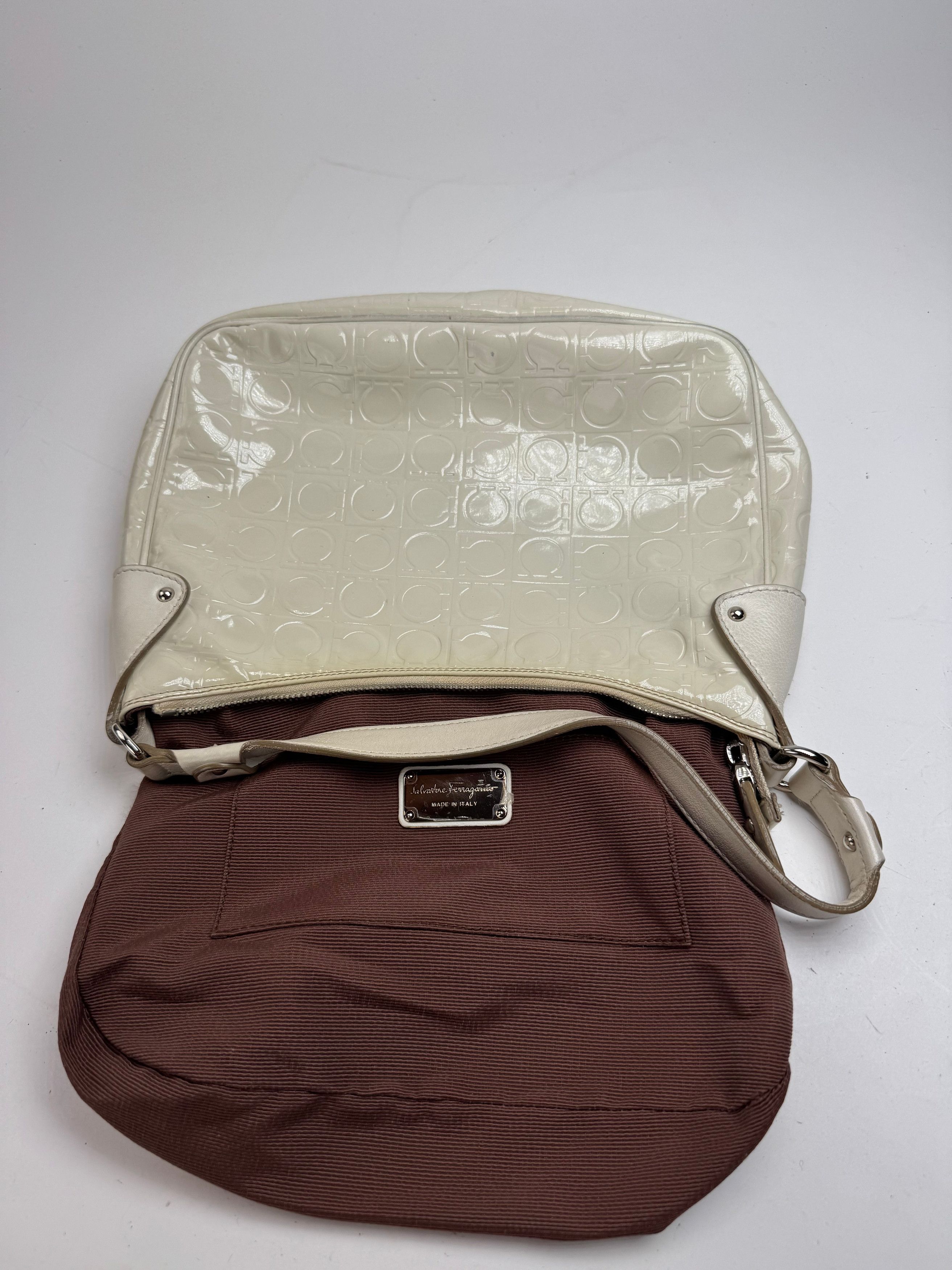 Salvatore Ferragamo Vintage Monogram Patent Leather bag white Size ONE SIZE - 4 Thumbnail