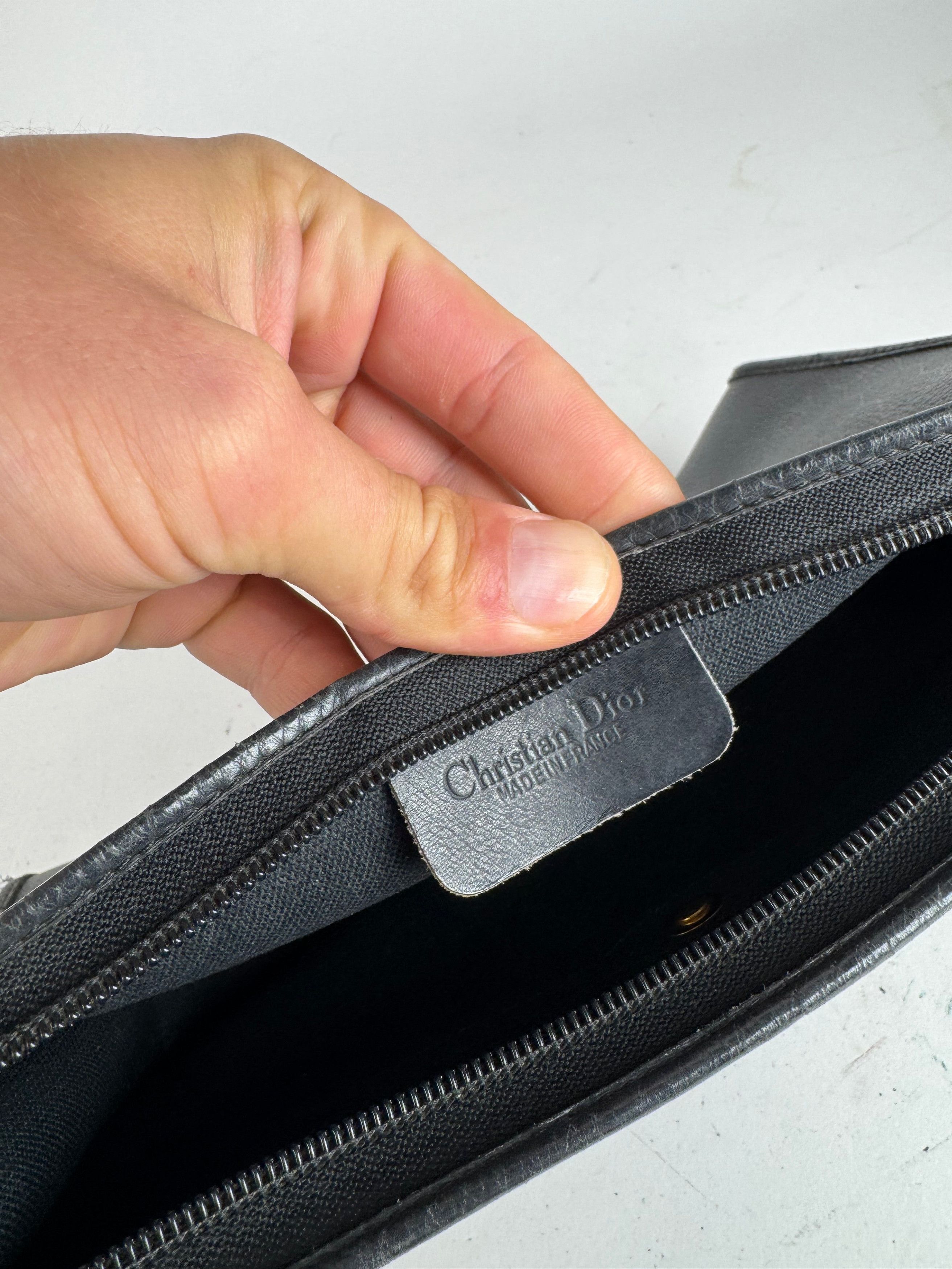 Dior Vintage leather clutch black Size ONE SIZE - 4 Thumbnail