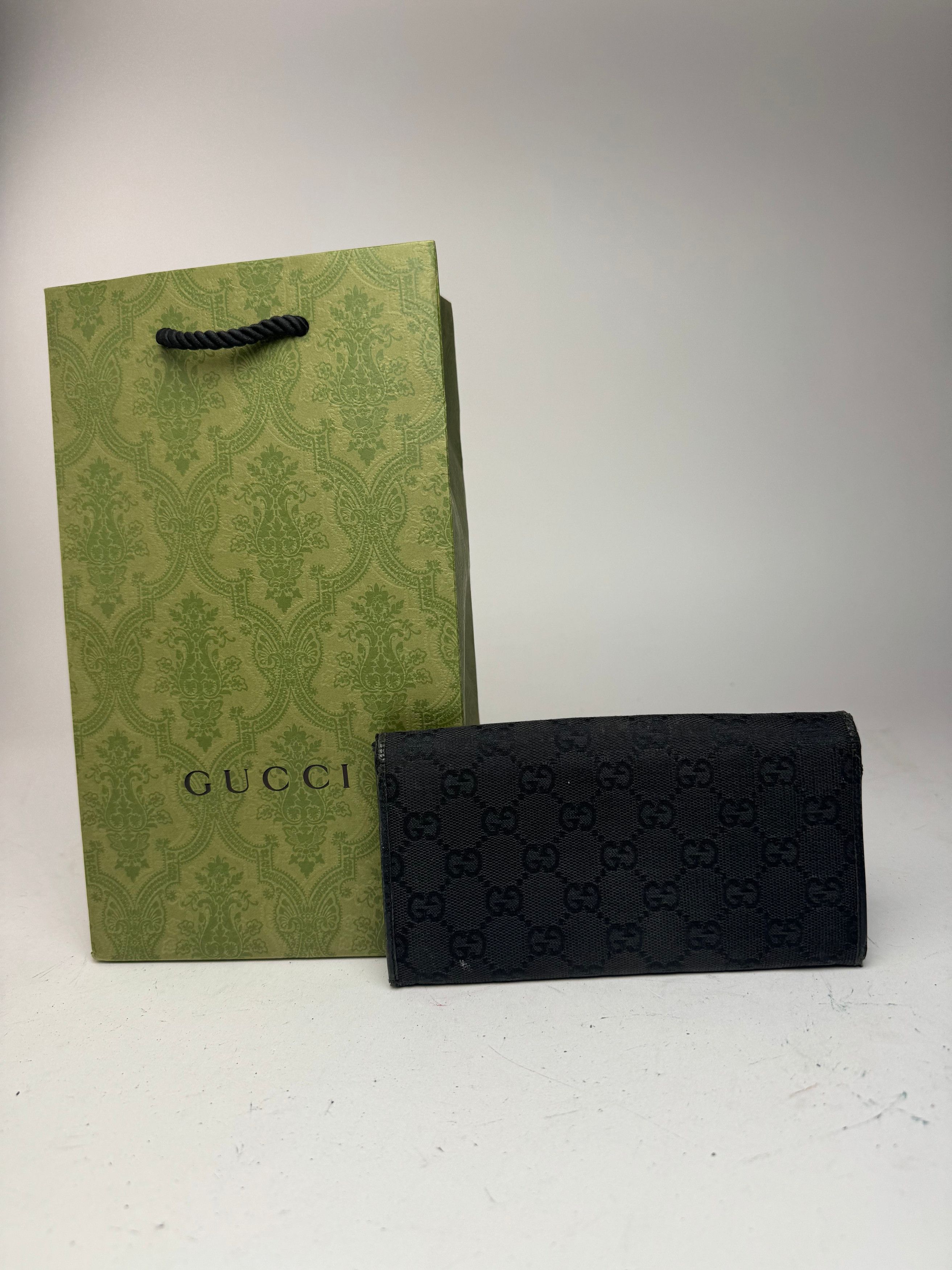 Gucci Vintage Bamboo monogram Wallet black Size ONE SIZE - 3 Thumbnail