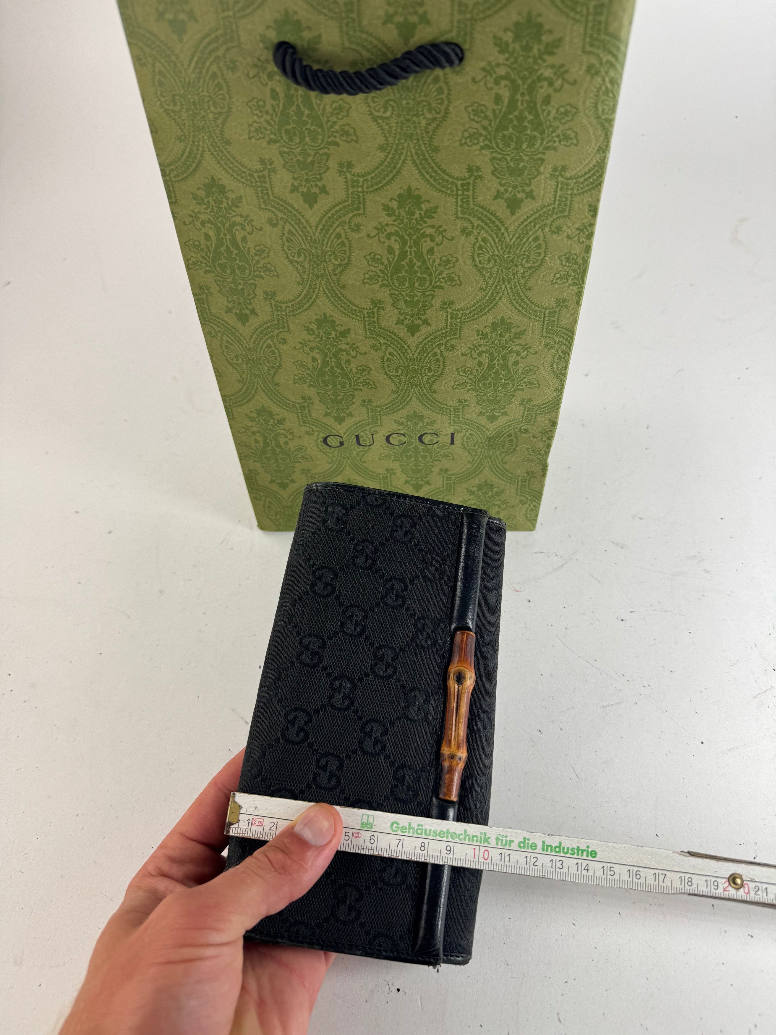 Gucci Vintage Bamboo monogram Wallet black Size ONE SIZE - 11 Thumbnail