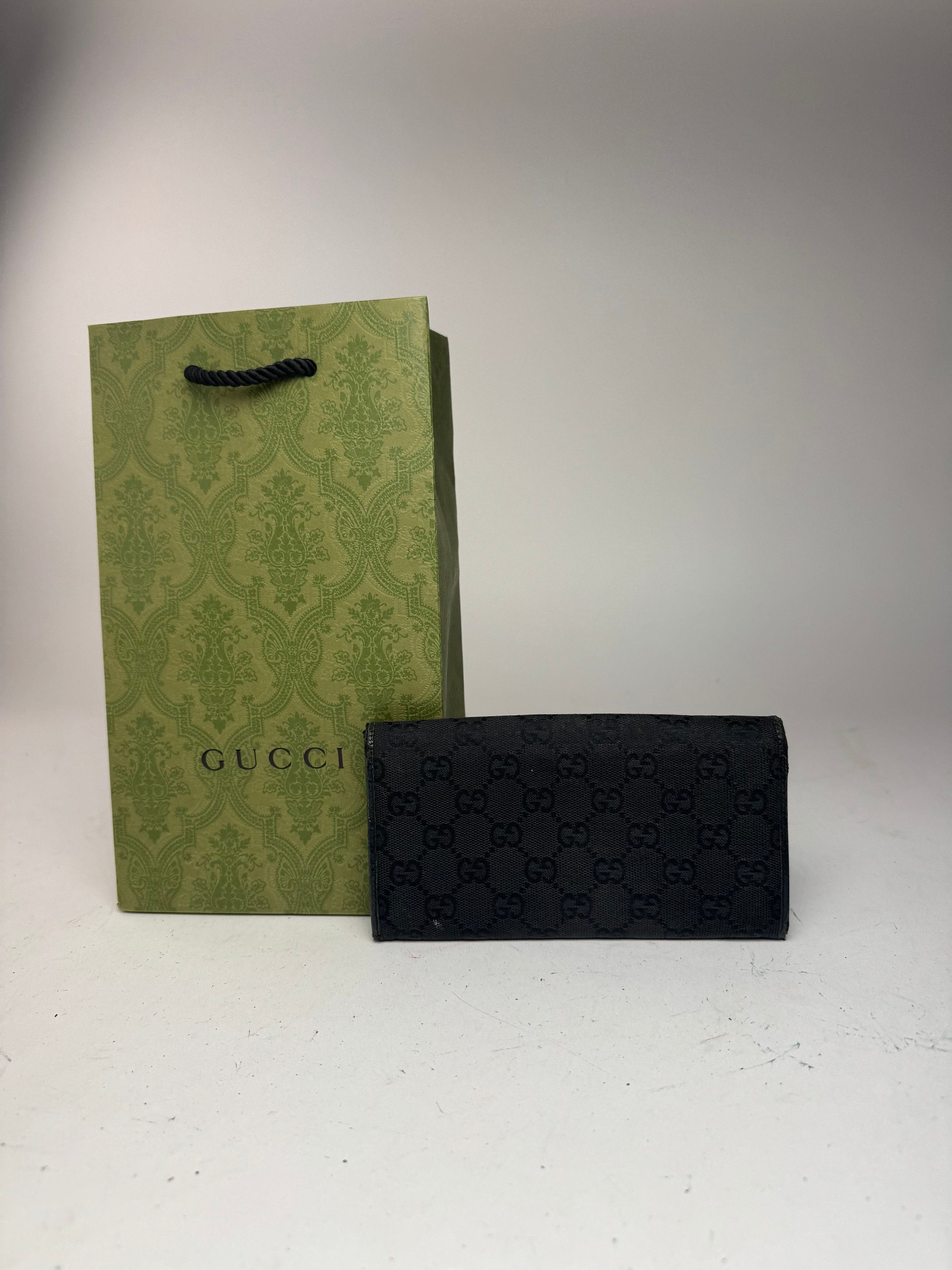 Gucci Vintage Bamboo monogram Wallet black Size ONE SIZE - 13 Thumbnail