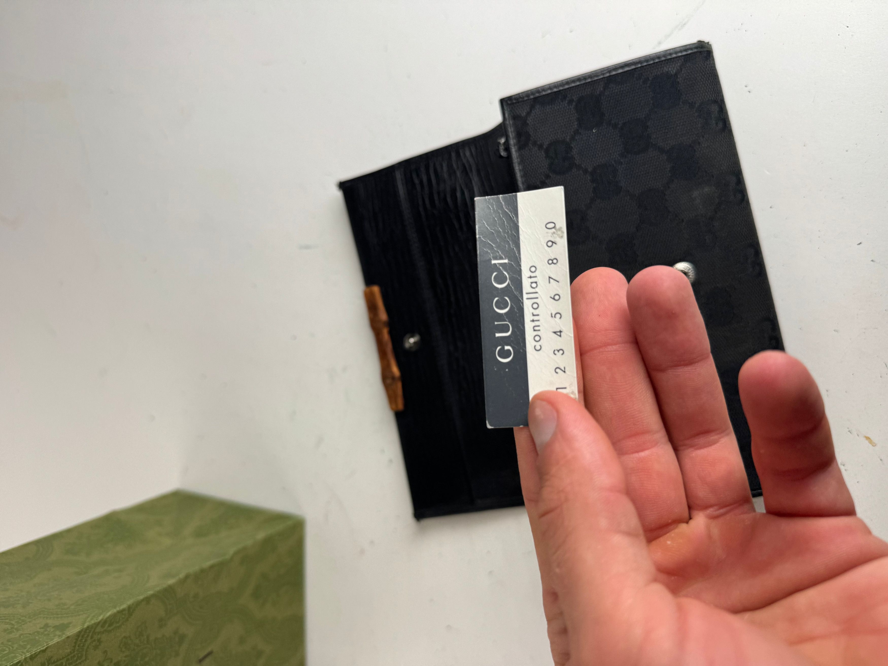 Gucci Vintage Bamboo monogram Wallet black Size ONE SIZE - 6 Thumbnail