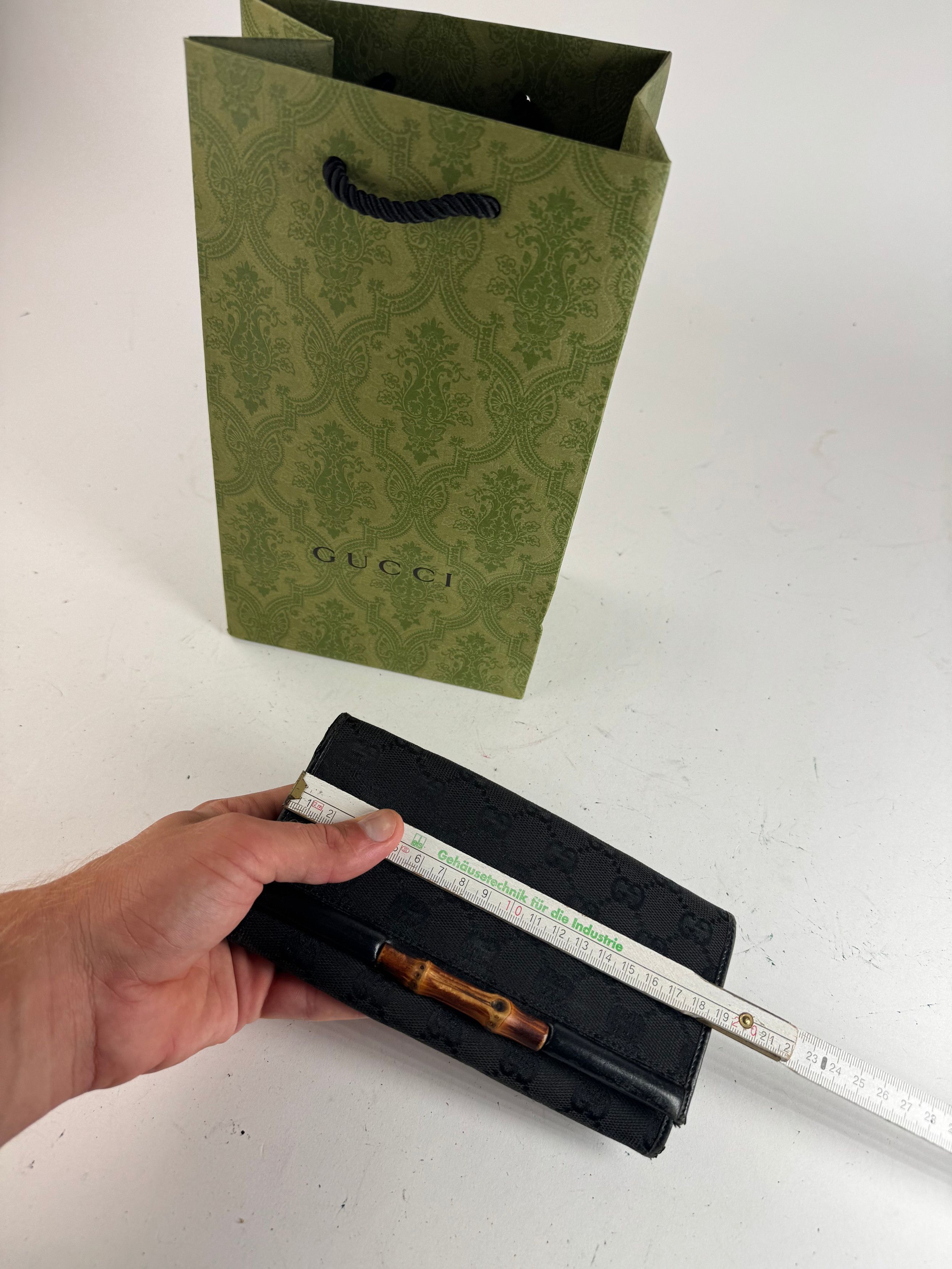 Gucci Vintage Bamboo monogram Wallet black Size ONE SIZE - 10 Thumbnail