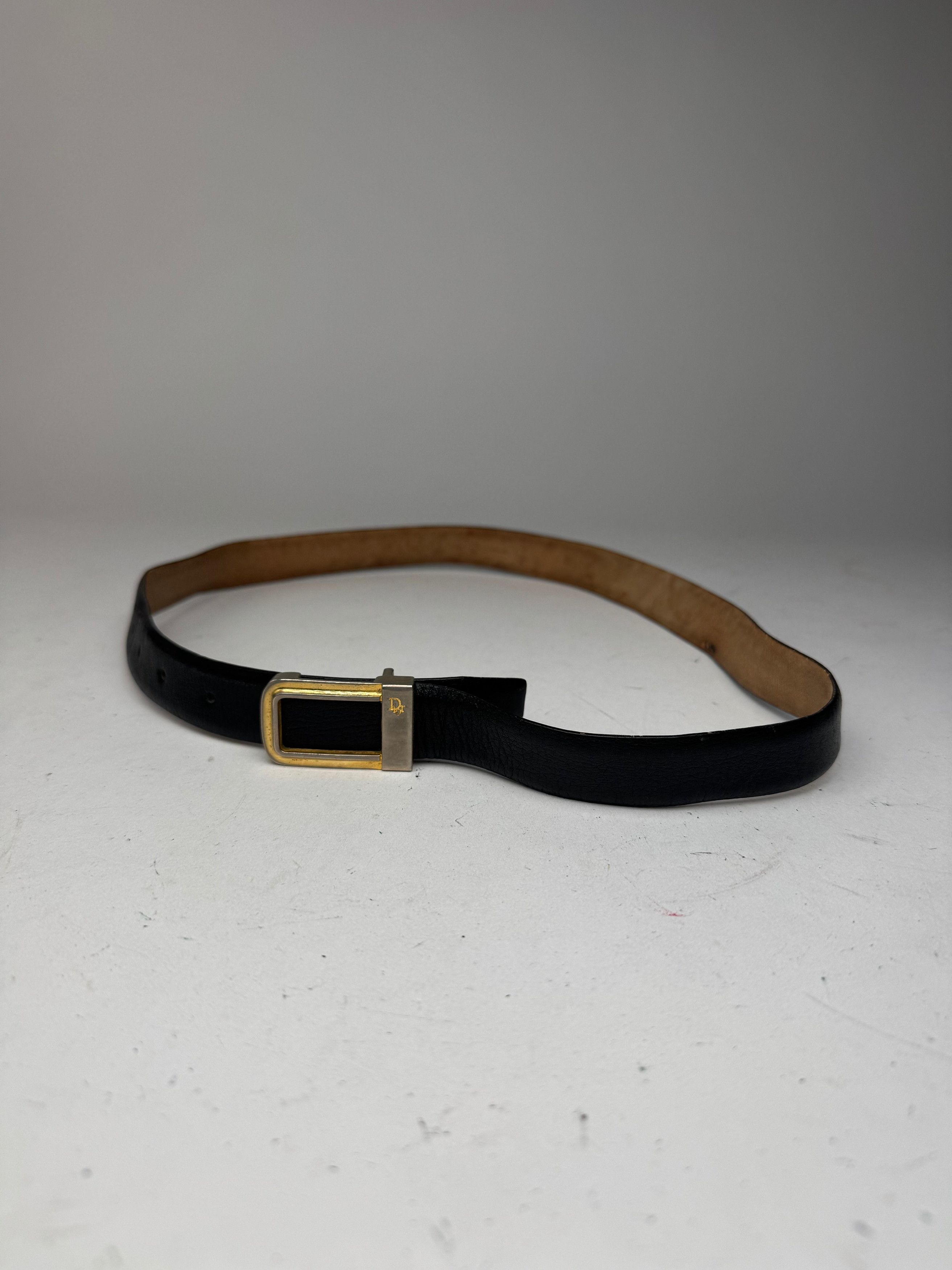 Dior Vintage Leather belt black Size ONE SIZE - 11 Thumbnail