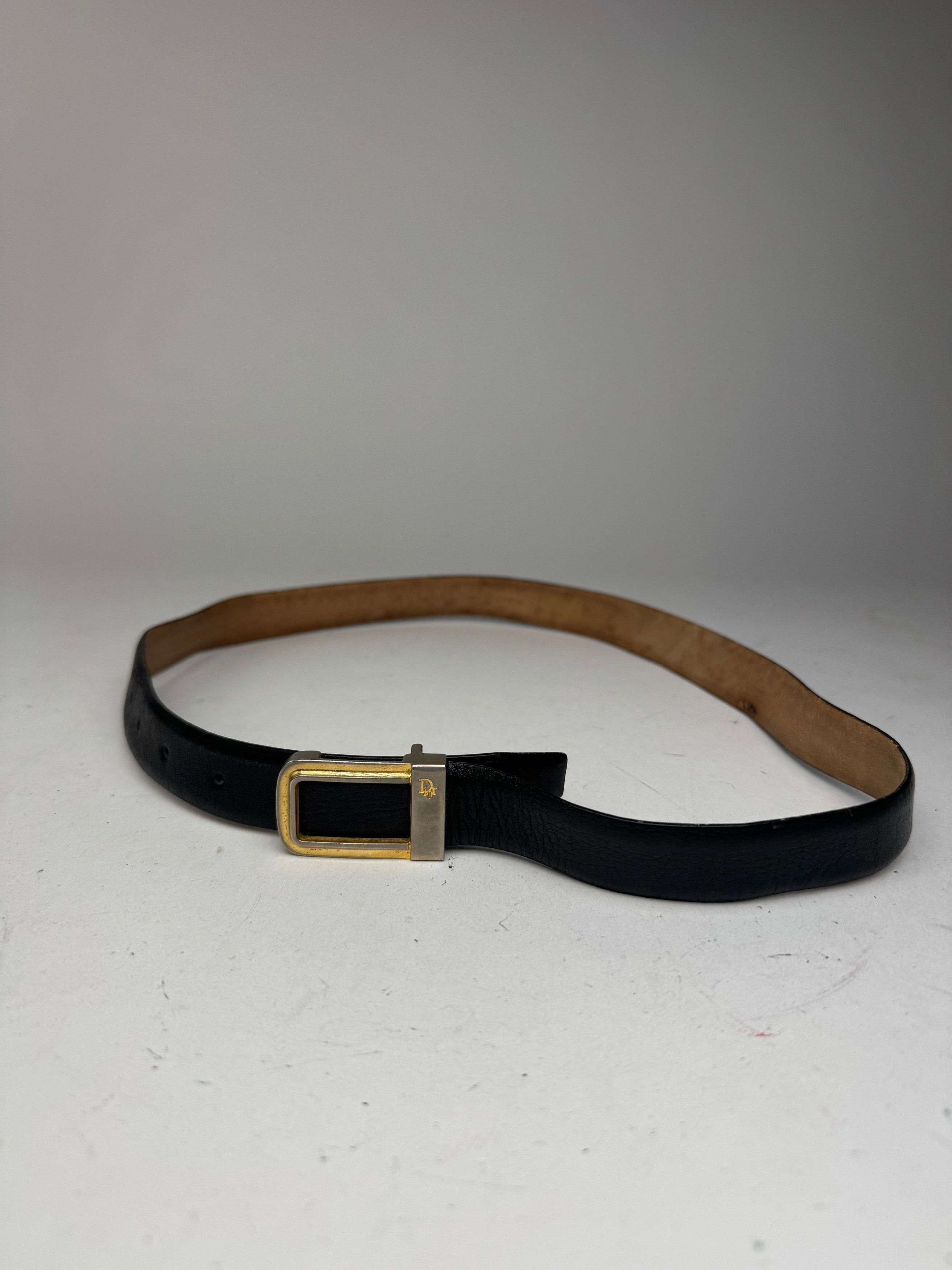Dior Vintage Leather belt black Size ONE SIZE - 8 Thumbnail