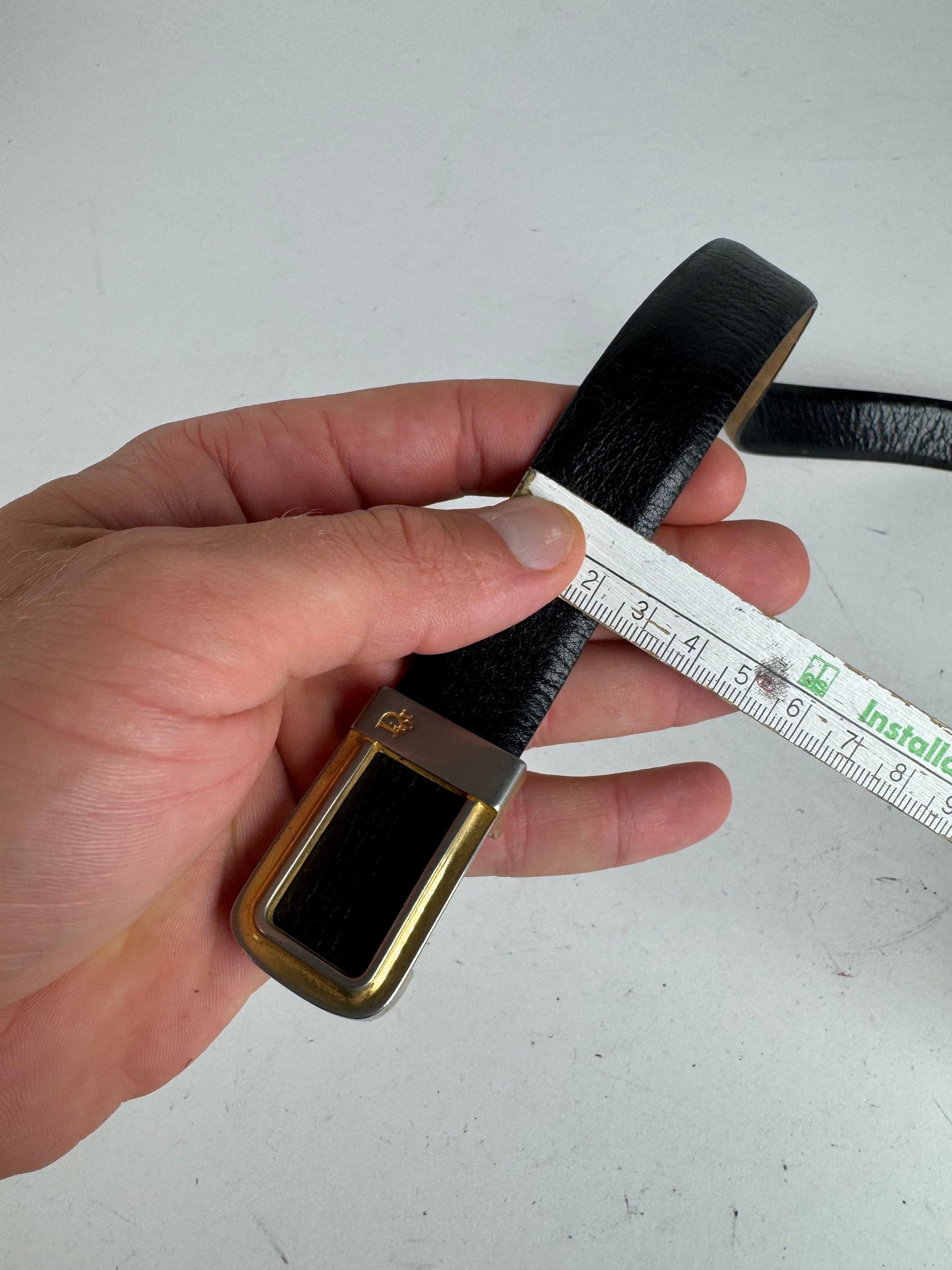 Dior Vintage Leather belt black Size ONE SIZE - 10 Thumbnail