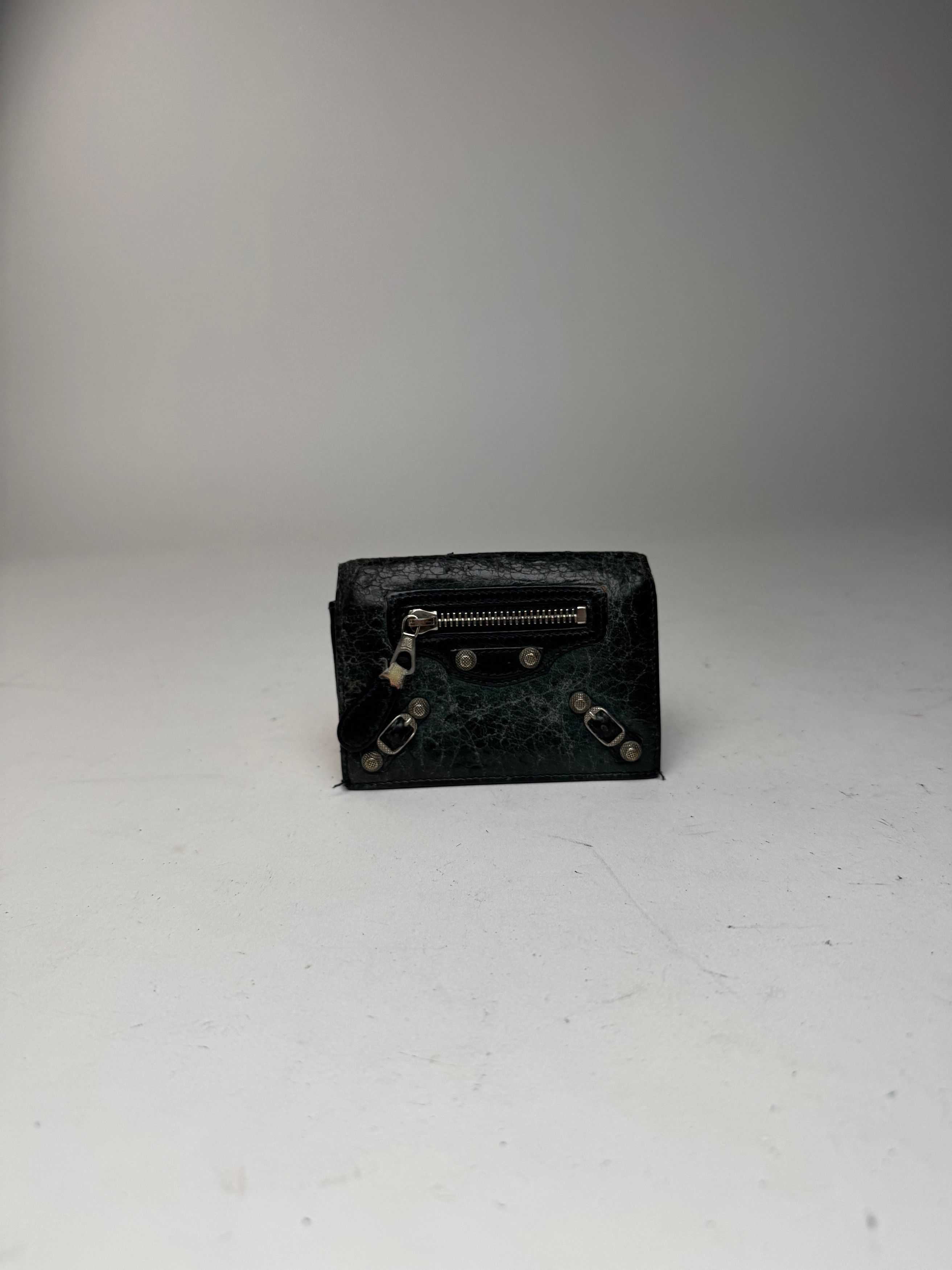 Balenciaga Vintage City Leather Card Holder Blue black Size ONE SIZE - 4 Thumbnail