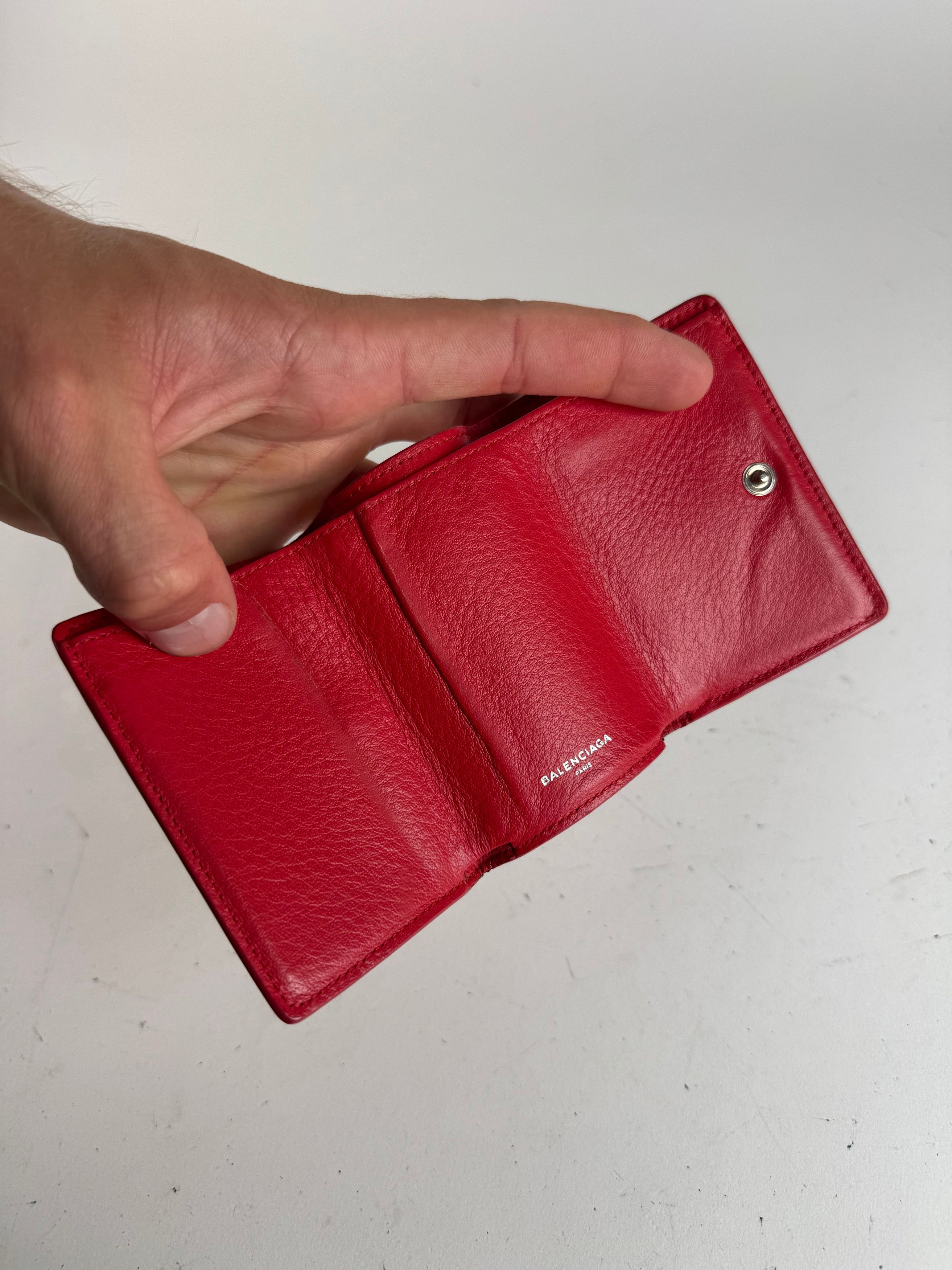 Balenciaga Vintage Leather Postal Card Holder red Size ONE SIZE - 3 Thumbnail