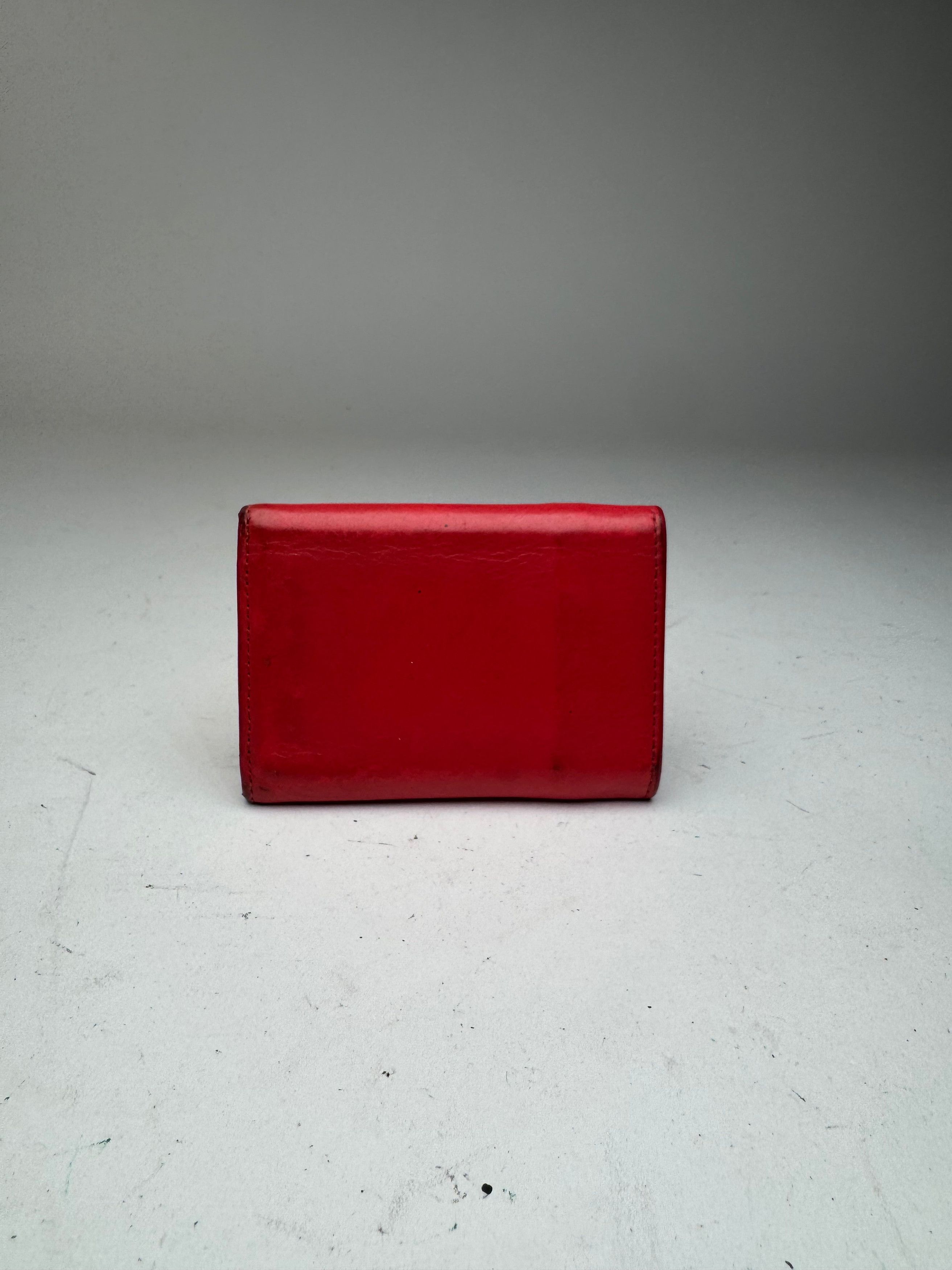 Balenciaga Vintage Leather Postal Card Holder red Size ONE SIZE - 2 Thumbnail