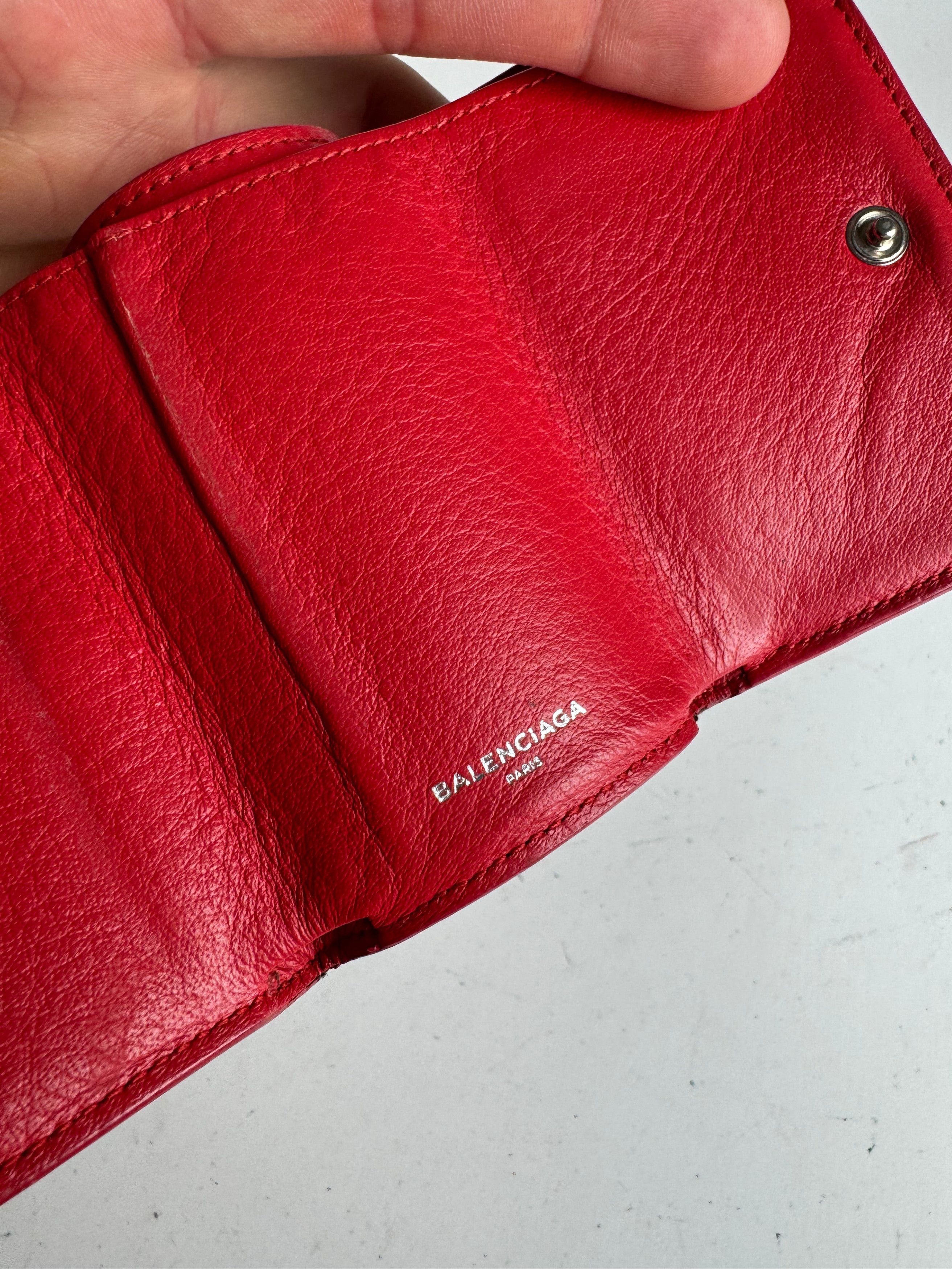 Balenciaga Vintage Leather Postal Card Holder red Size ONE SIZE - 5 Thumbnail