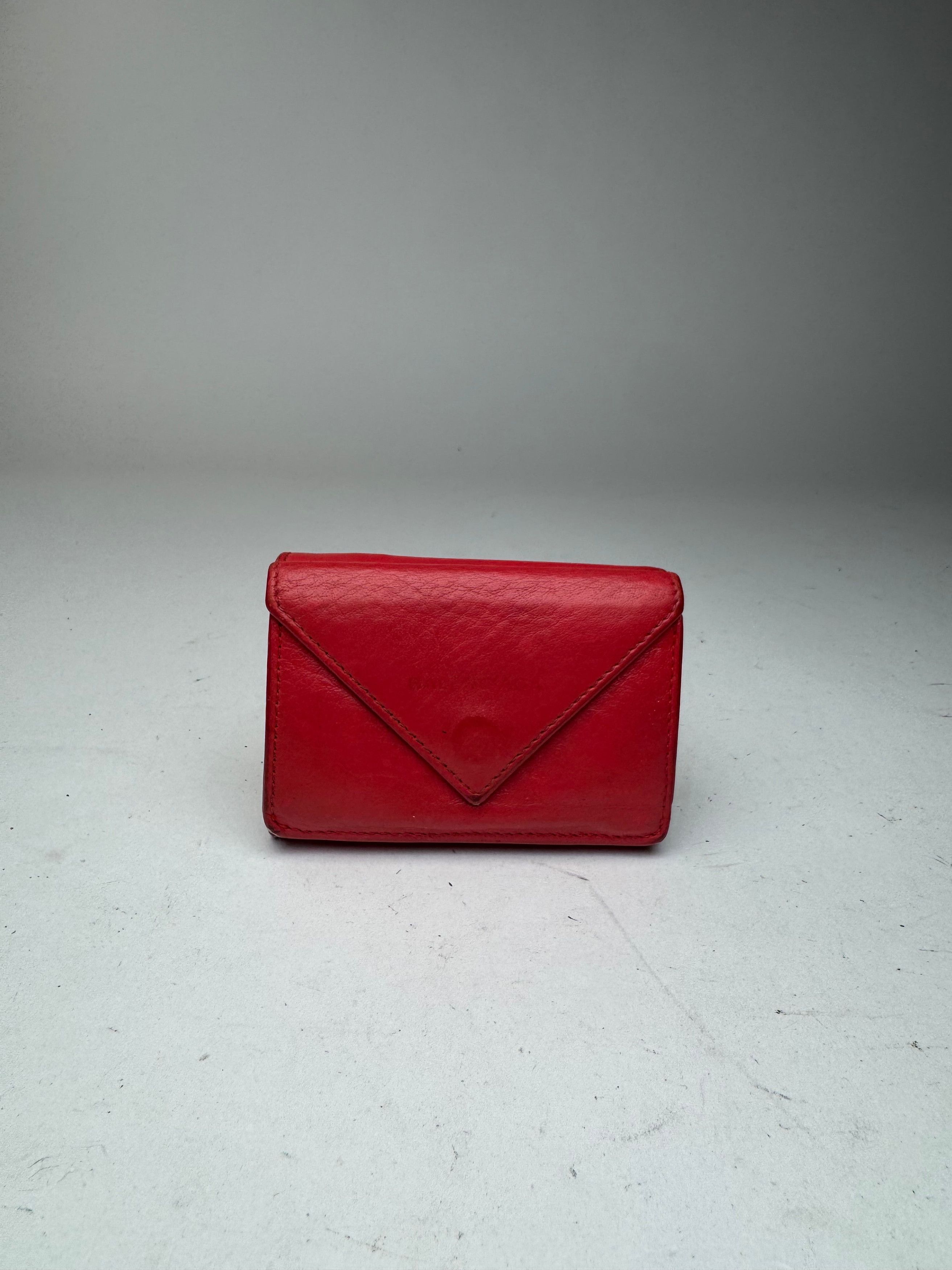 Balenciaga Vintage Leather Postal Card Holder red Size ONE SIZE - 4 Thumbnail
