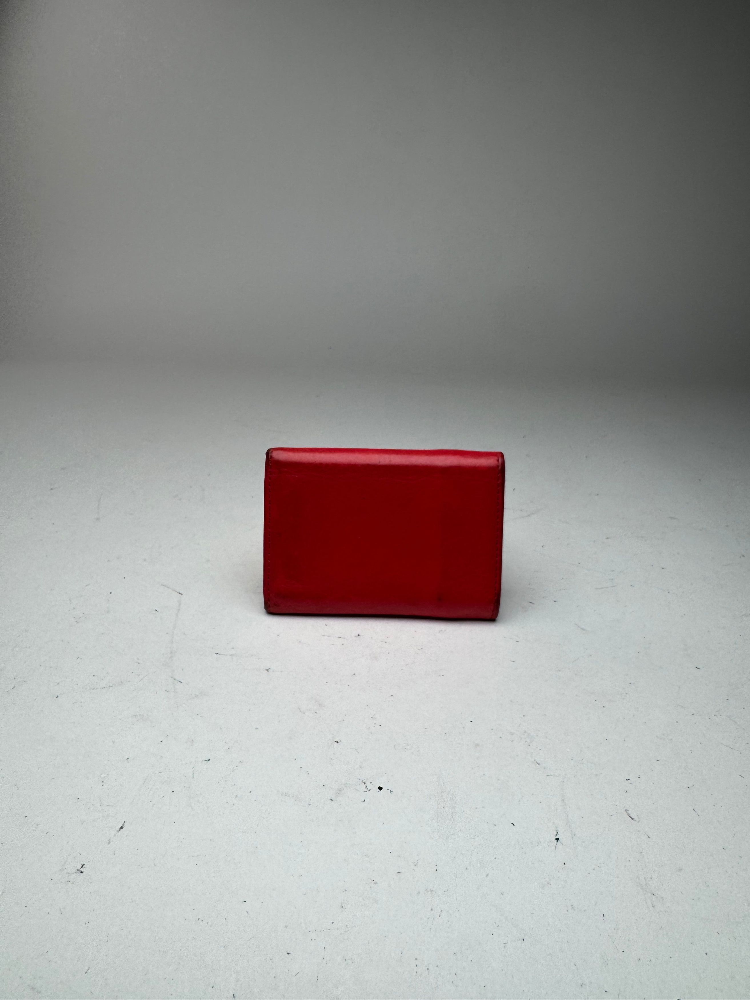 Balenciaga Vintage Leather Postal Card Holder red Size ONE SIZE - 12 Thumbnail