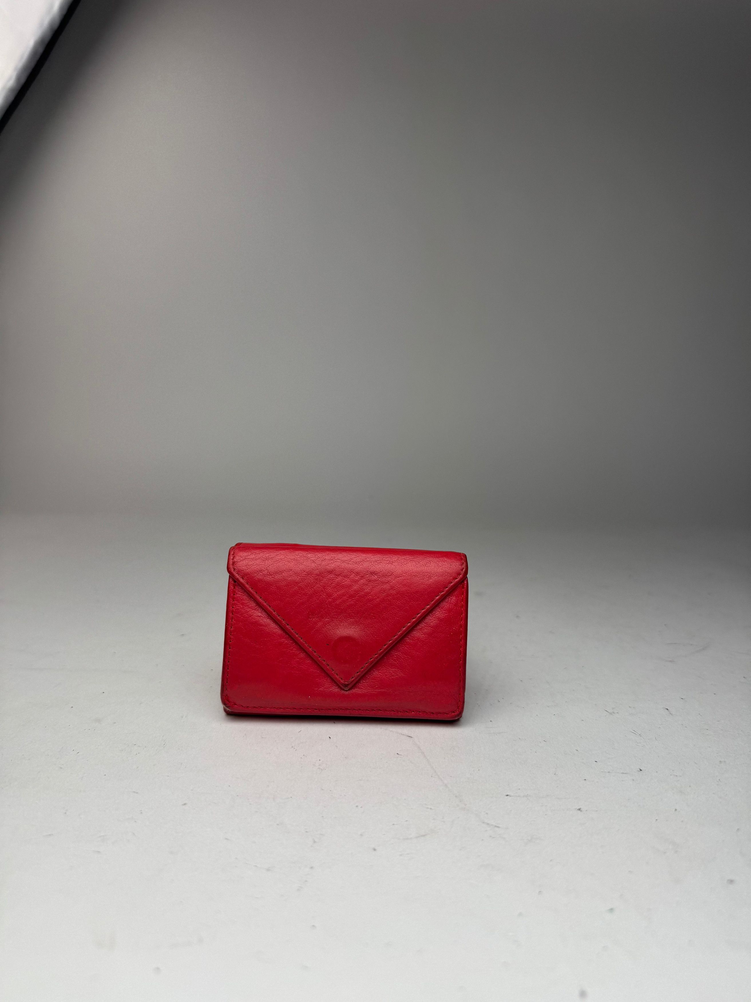 Balenciaga Vintage Leather Postal Card Holder red Size ONE SIZE - 7 Thumbnail