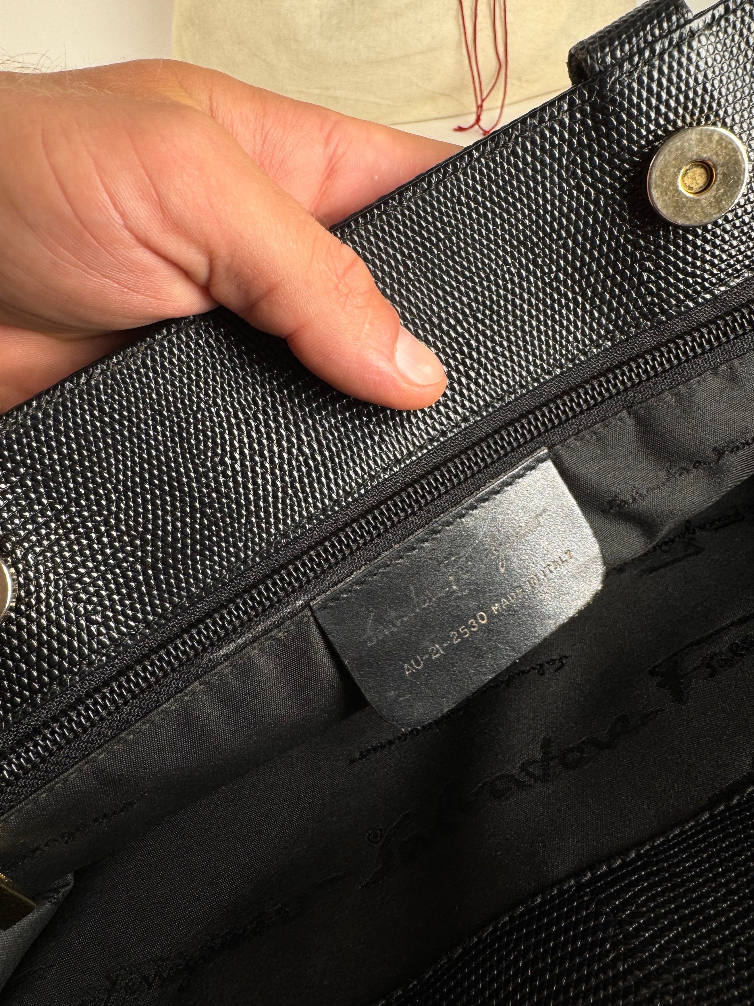 Salvatore Ferragamo Vintage Leather bag black Size ONE SIZE - 5 Thumbnail