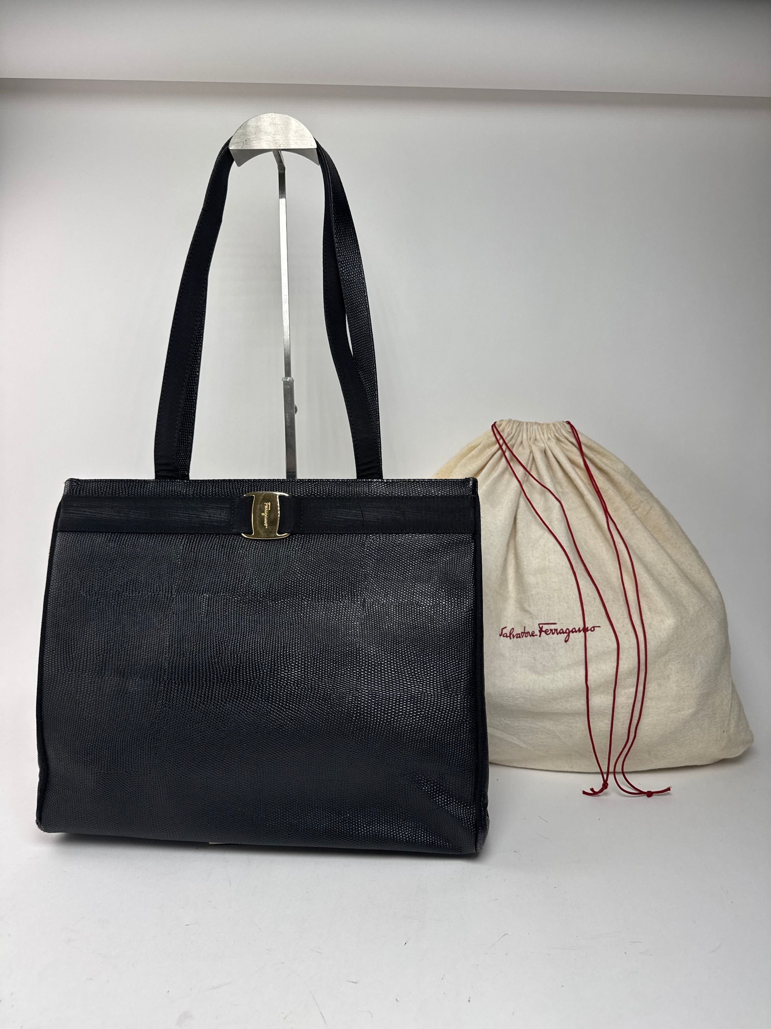 Salvatore Ferragamo Vintage Leather bag black Size ONE SIZE - 3 Thumbnail