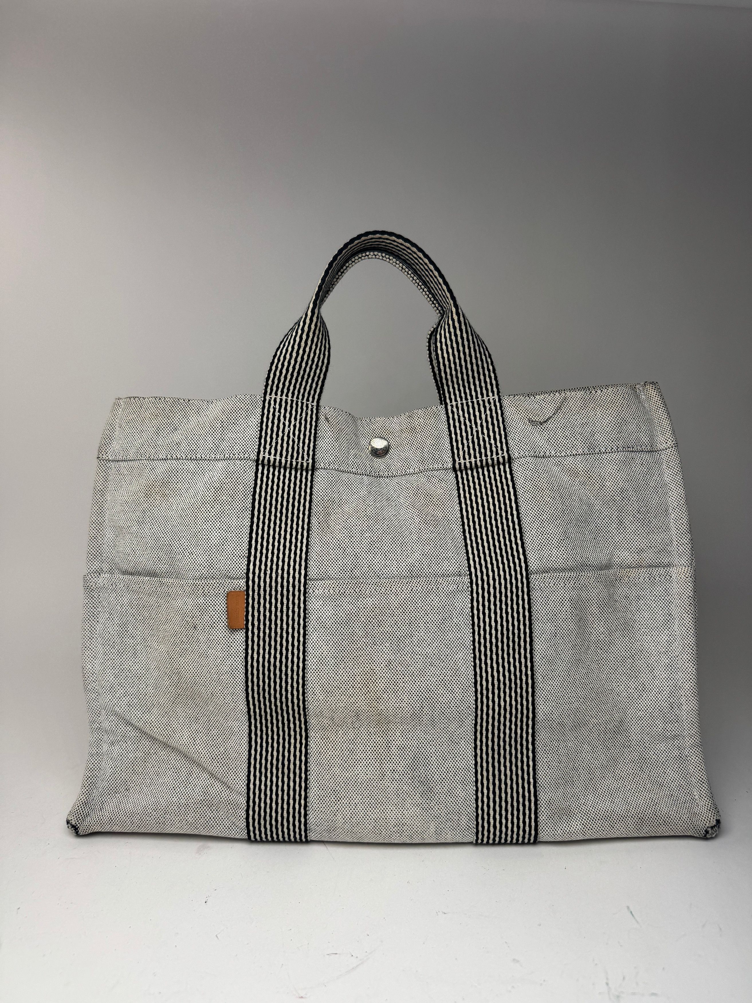 Other Vintage Hermes Tote bag white cotton Size ONE SIZE - 14 Thumbnail