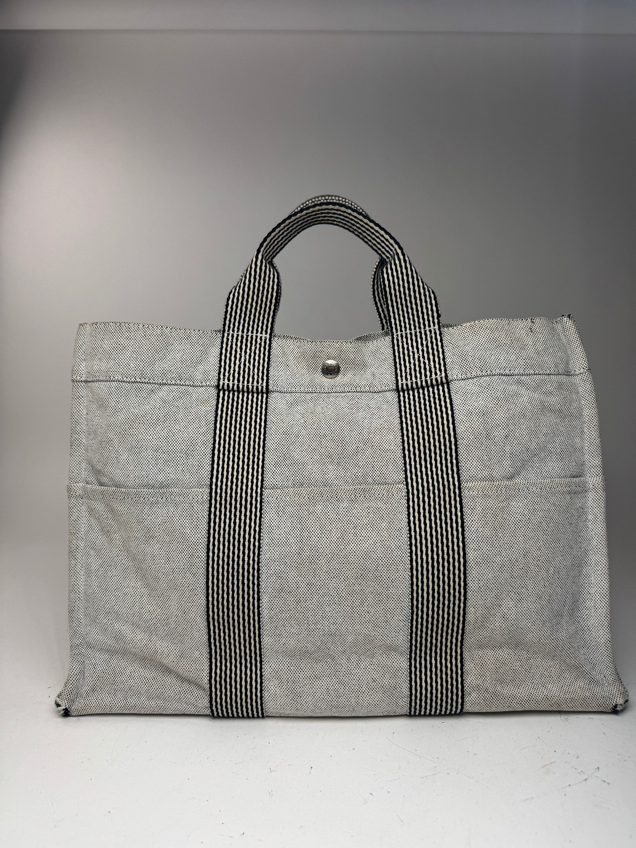 Other Vintage Hermes Tote bag white cotton Size ONE SIZE - 7 Thumbnail