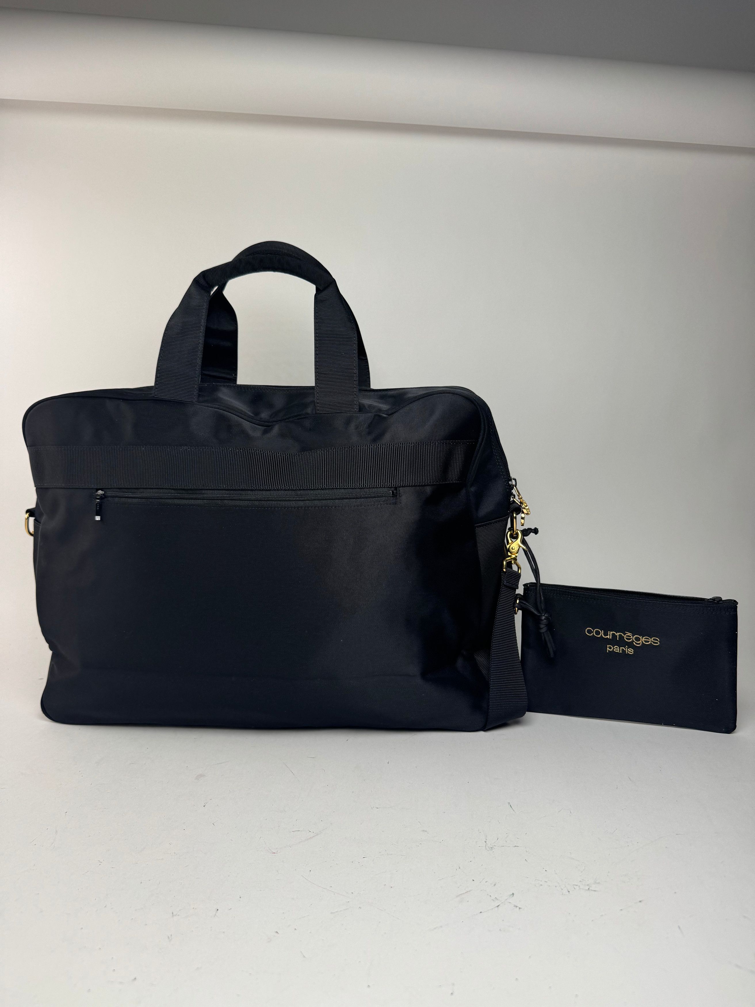 Courreges Vintage Paris 2Way Cotton Duffel bag black Size ONE SIZE - 9 Thumbnail