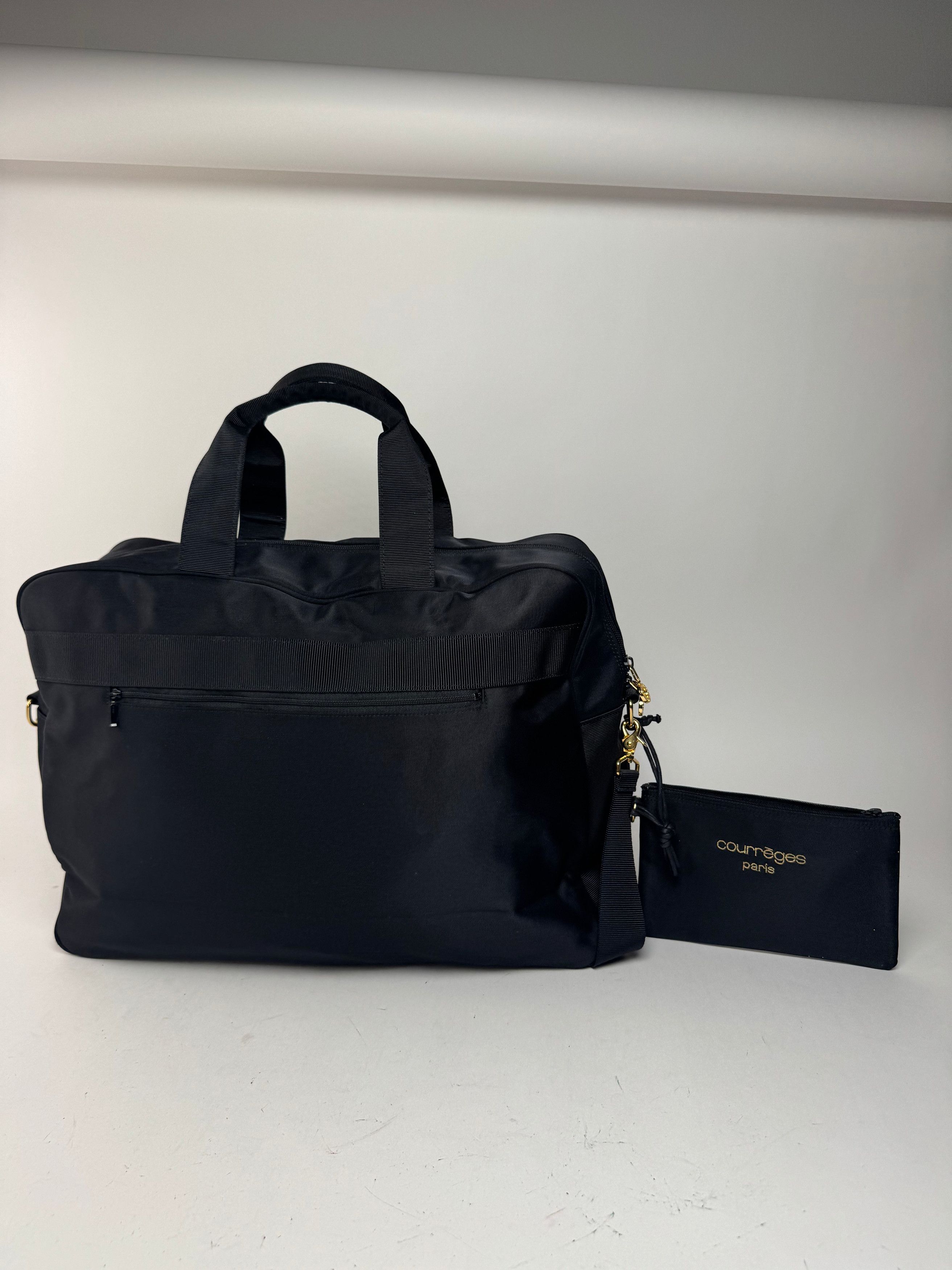 Courreges Vintage Paris 2Way Cotton Duffel bag black Size ONE SIZE - 2 Thumbnail