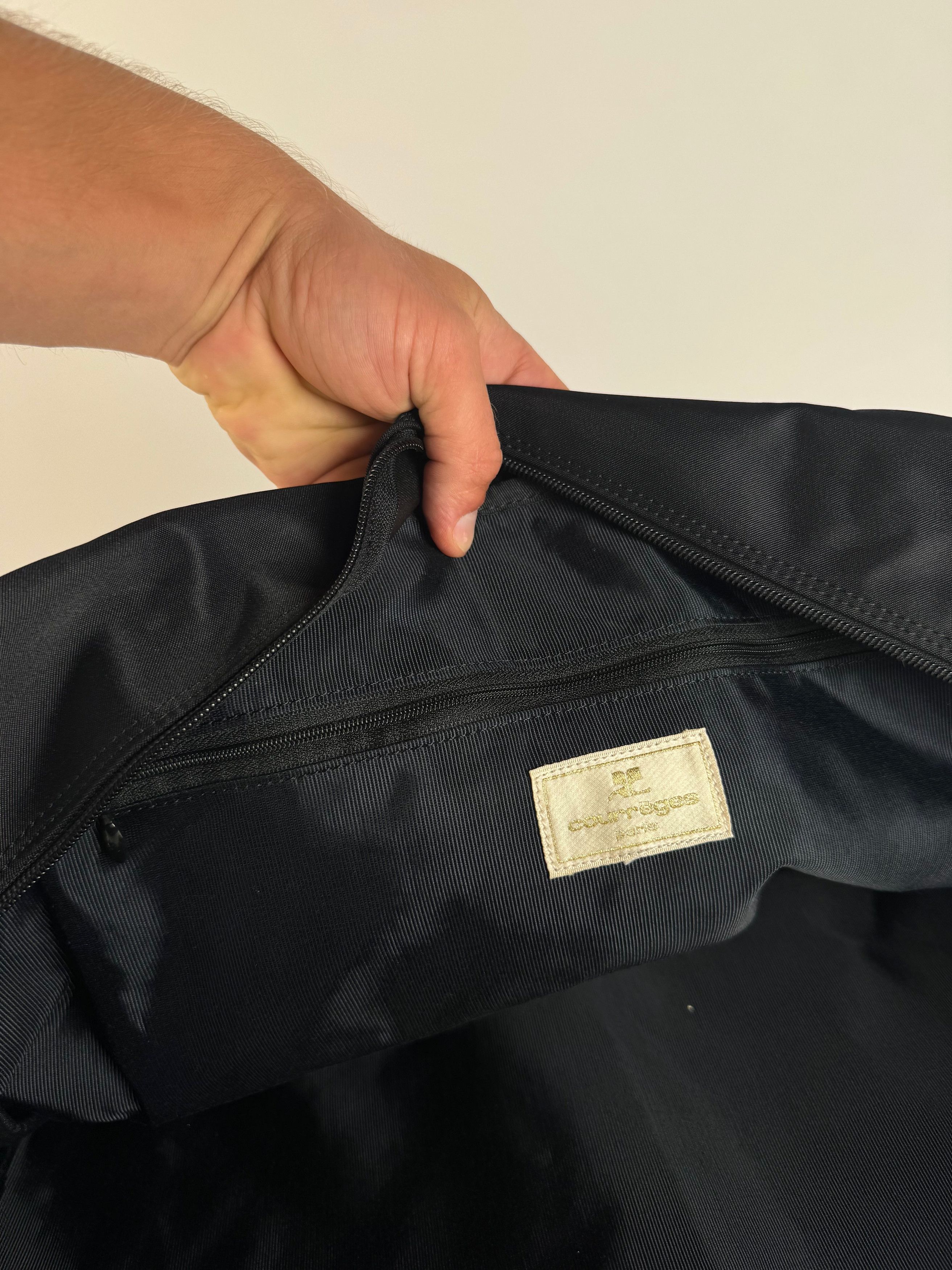 Courreges Vintage Paris 2Way Cotton Duffel bag black Size ONE SIZE - 4 Thumbnail