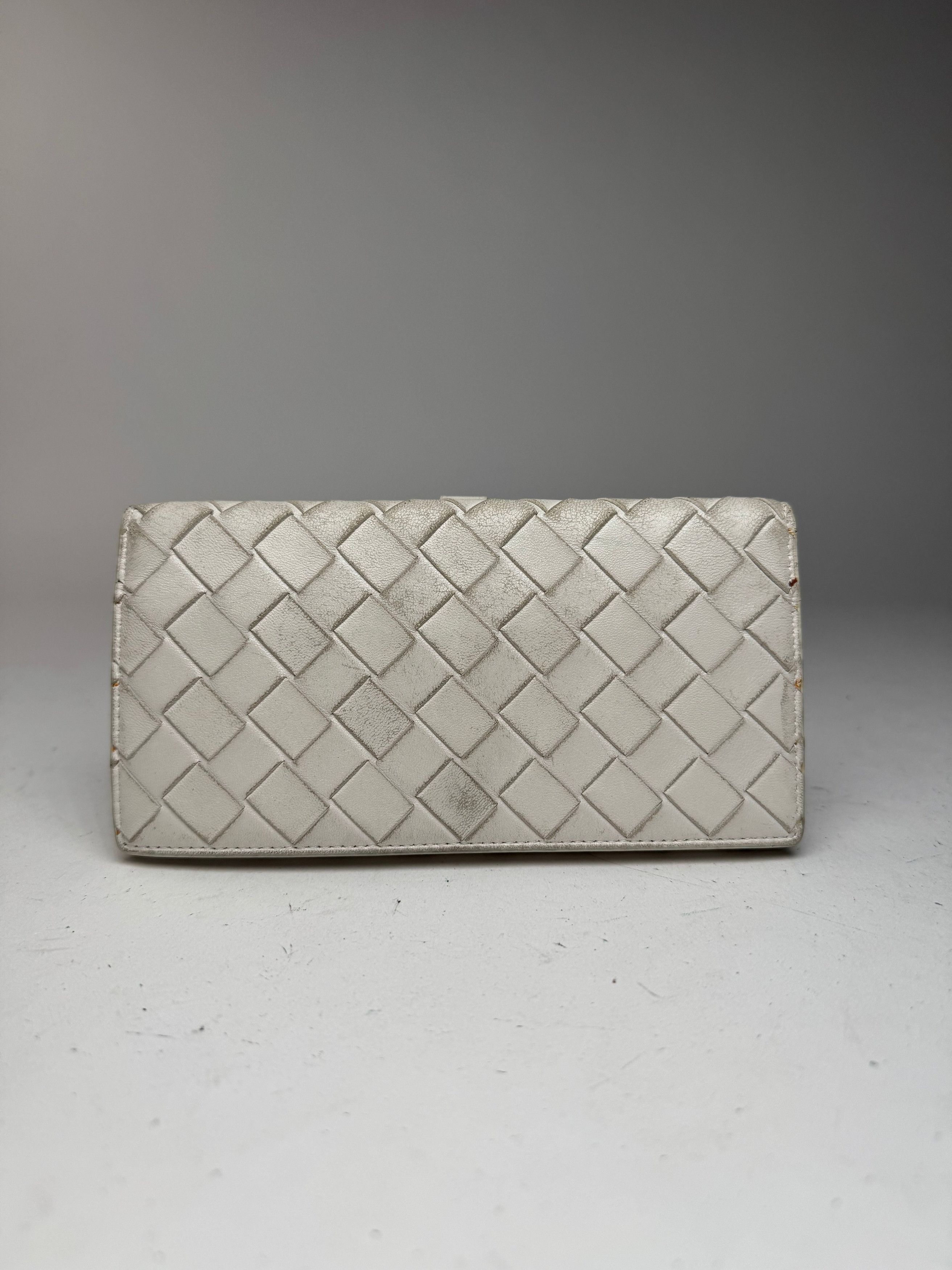 Bottega Veneta Vintage Leather wallet white Size ONE SIZE - 2 Thumbnail