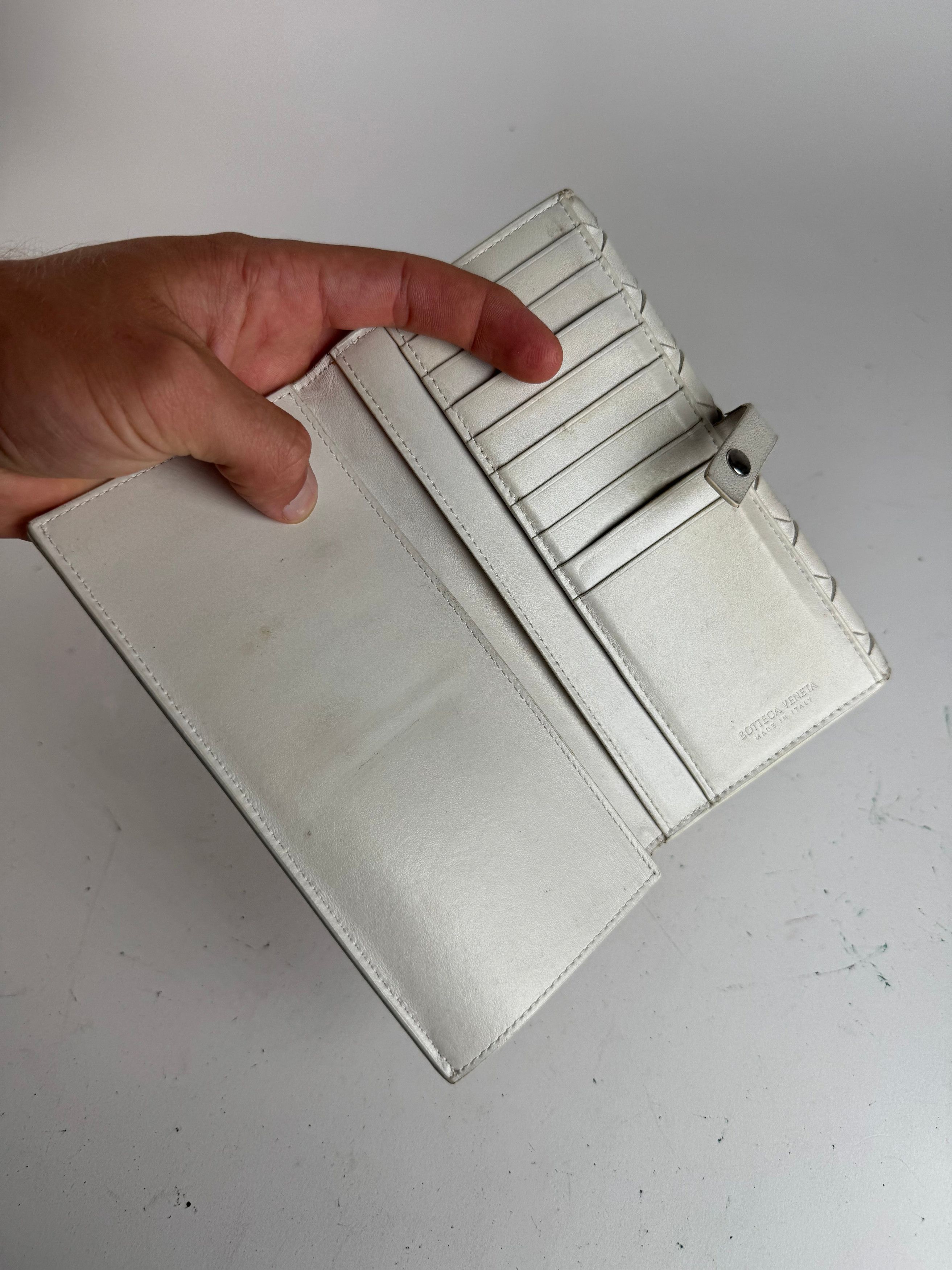 Bottega Veneta Vintage Leather wallet white Size ONE SIZE - 3 Thumbnail
