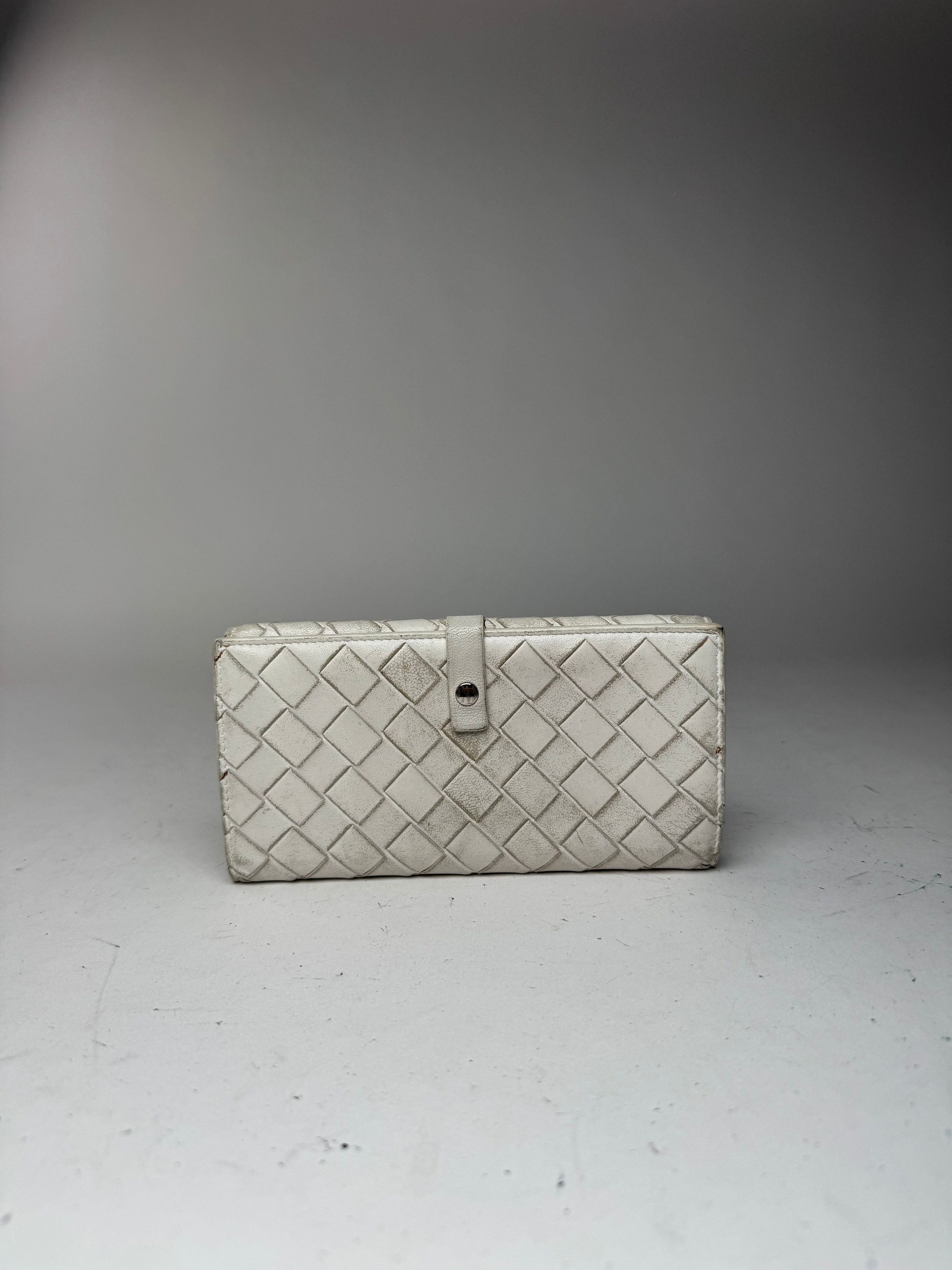 Bottega Veneta Vintage Leather wallet white Size ONE SIZE - 4 Thumbnail
