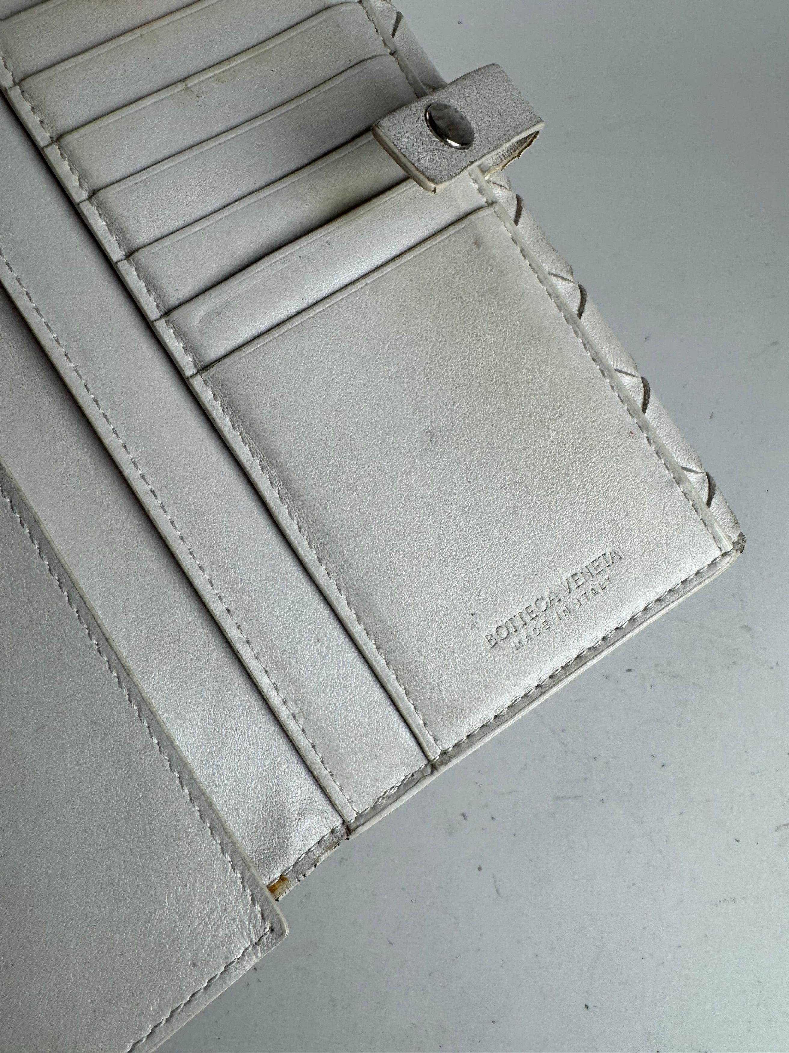 Bottega Veneta Vintage Leather wallet white Size ONE SIZE - 5 Thumbnail
