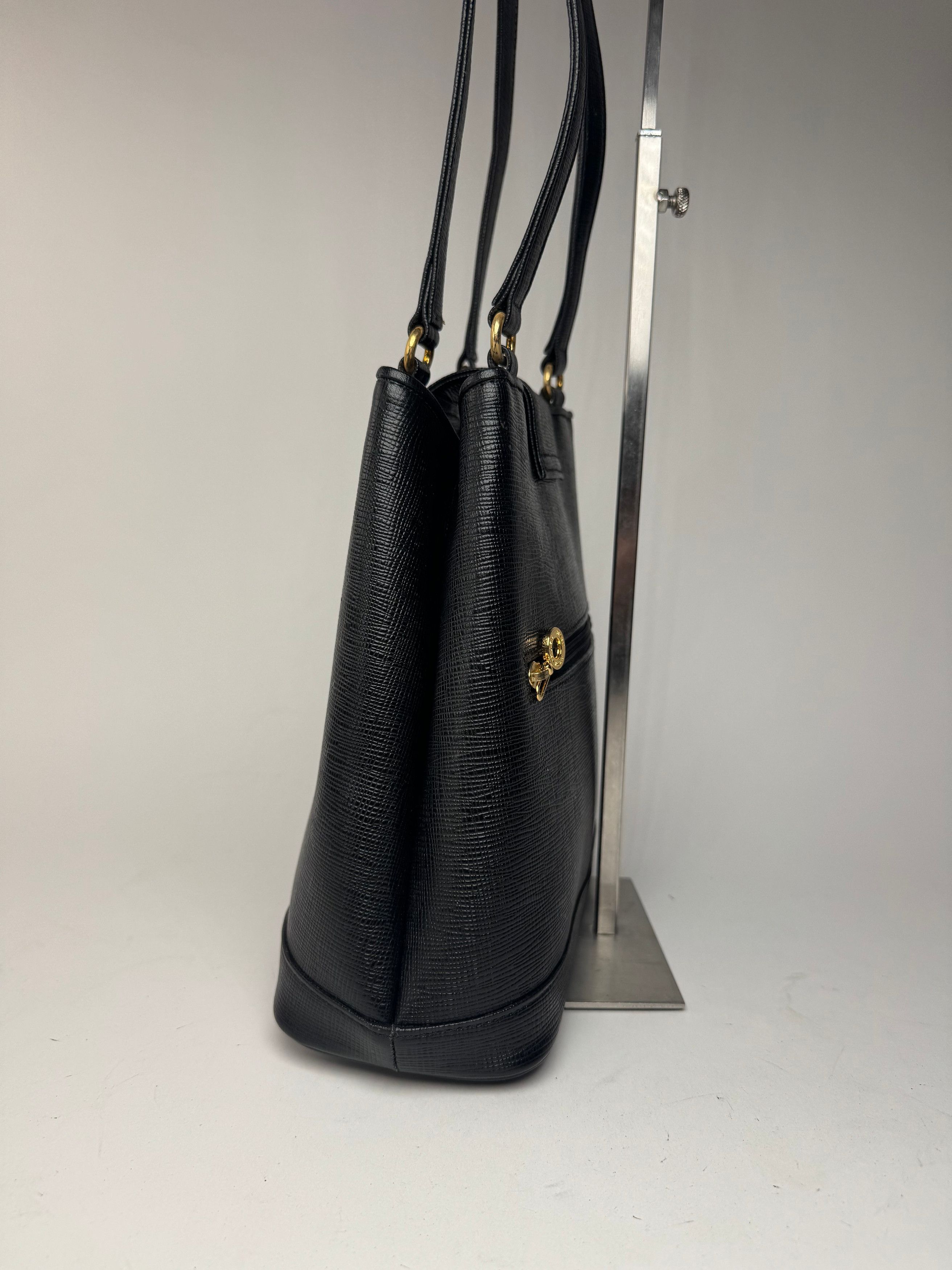 Courreges Vintage Paris Leather bag black Size ONE SIZE - 9 Thumbnail