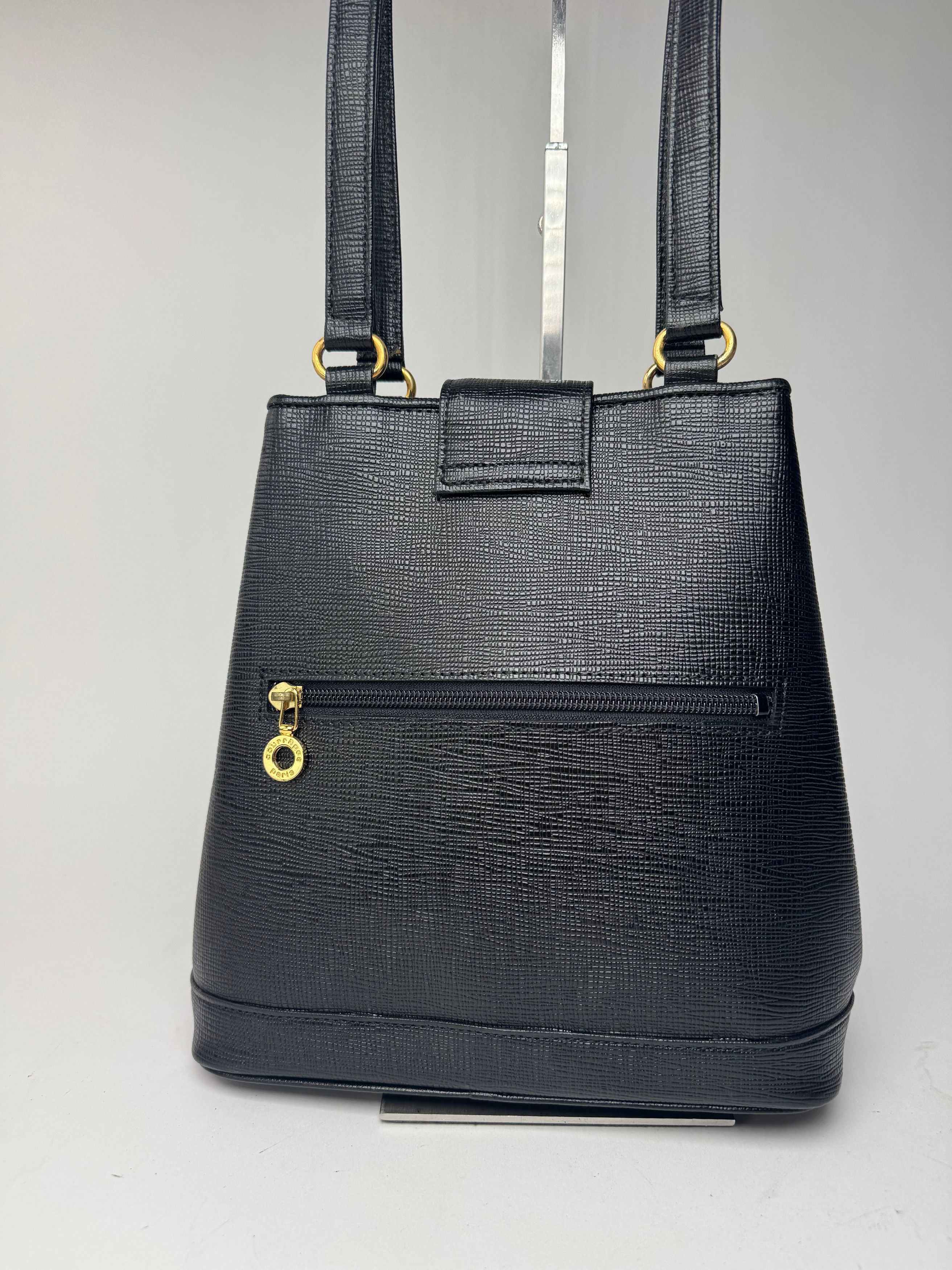Courreges Vintage Paris Leather bag black Size ONE SIZE - 11 Thumbnail