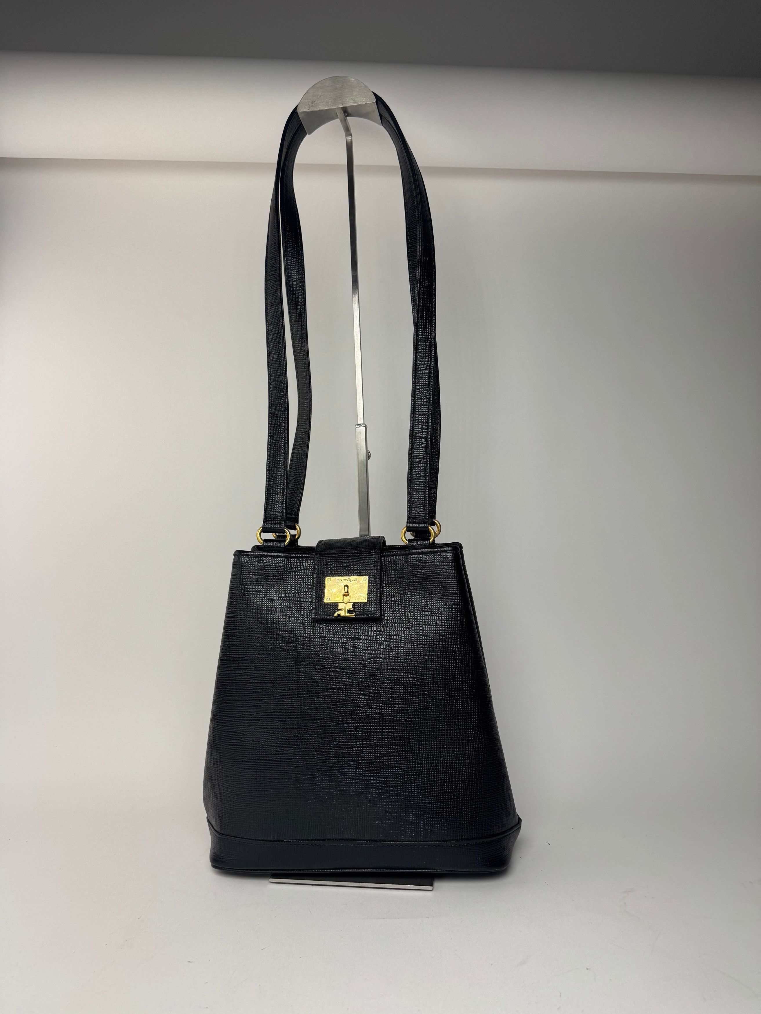 Courreges Vintage Paris Leather bag black Size ONE SIZE - 5 Thumbnail