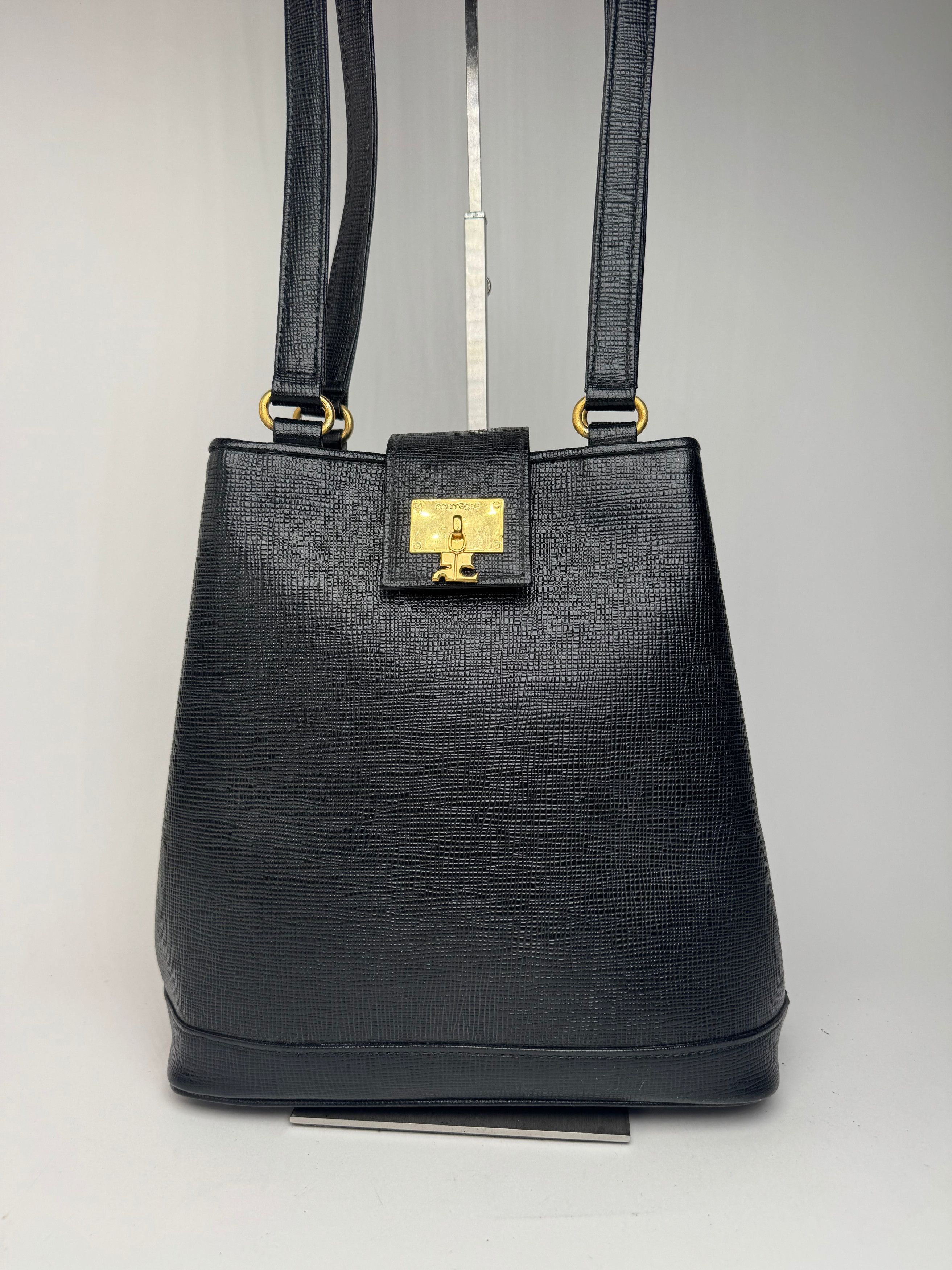 Courreges Vintage Paris Leather bag black Size ONE SIZE - 8 Thumbnail