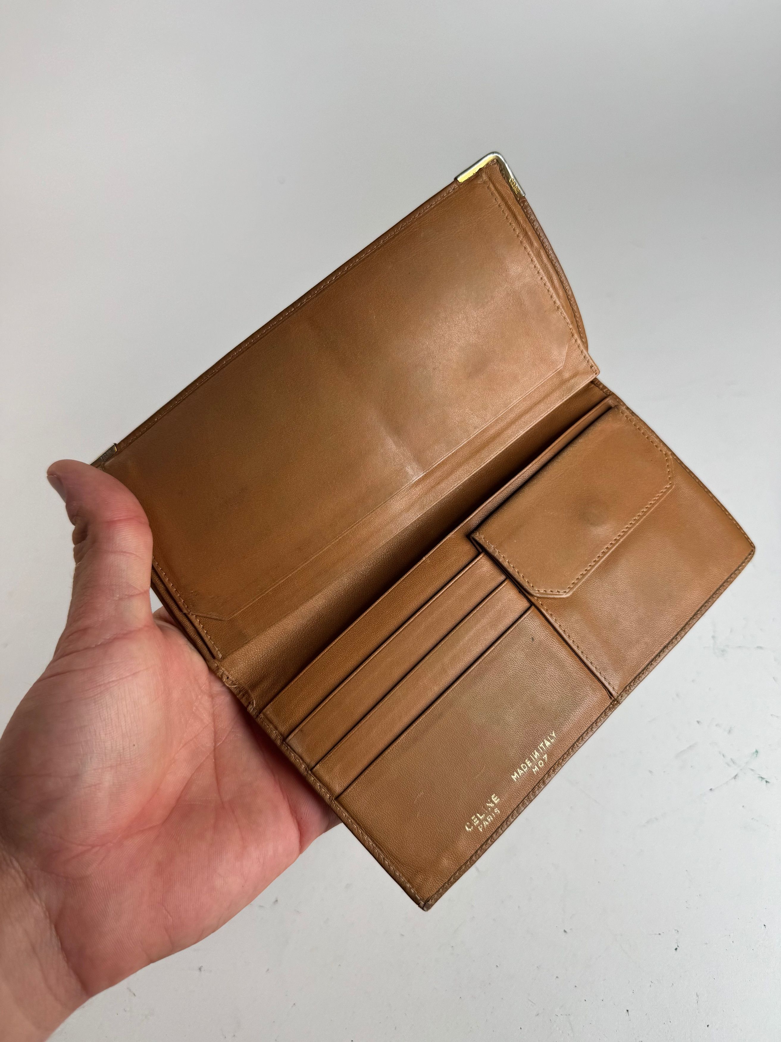 Celine Vintage Paris monogram ID holder / Card holder brown Size ONE SIZE - 3 Thumbnail