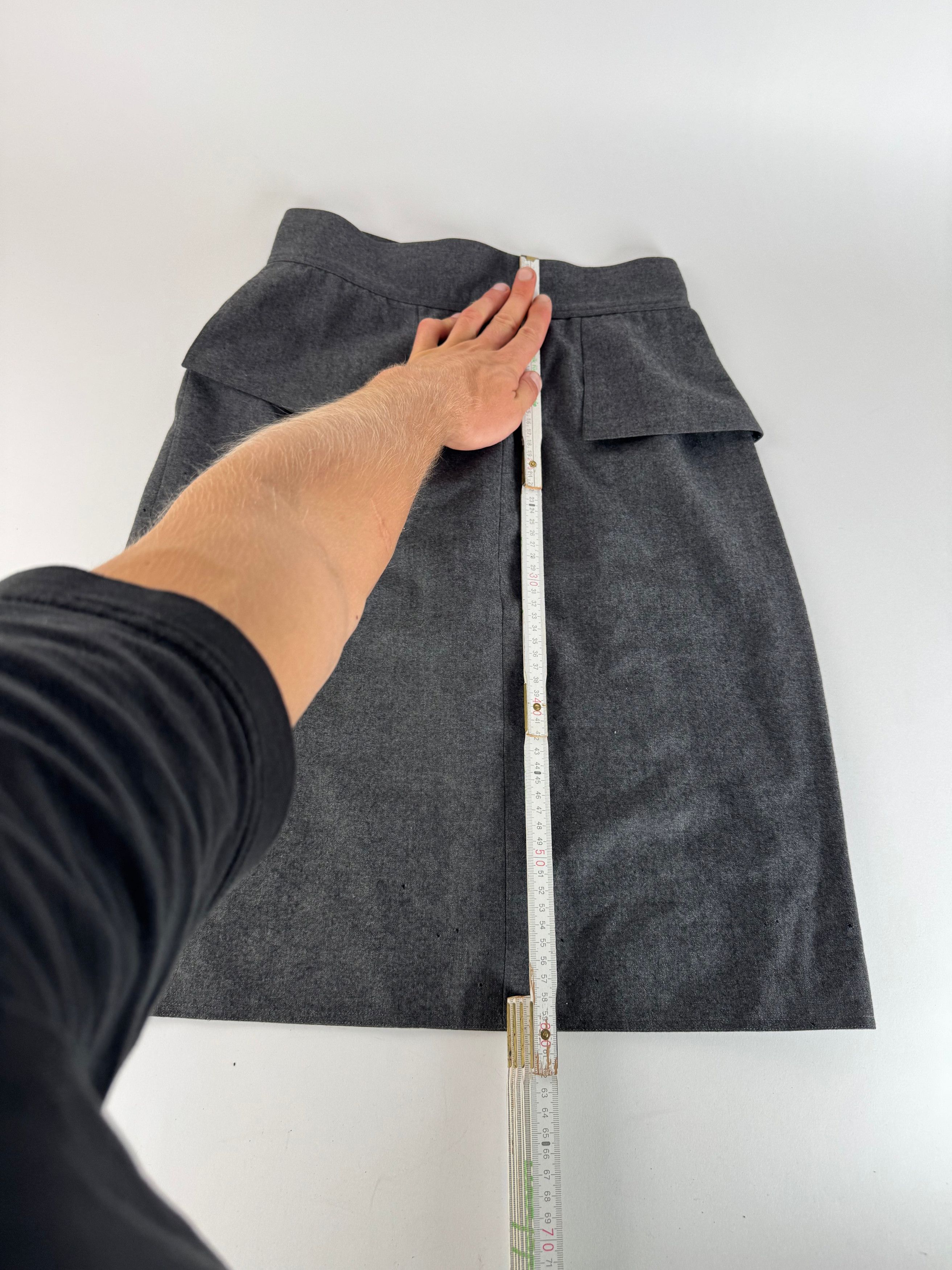 Chanel Vintage Wool Skirt Grey 36/S Size 27" / US 4 / IT 40 - 8 Thumbnail