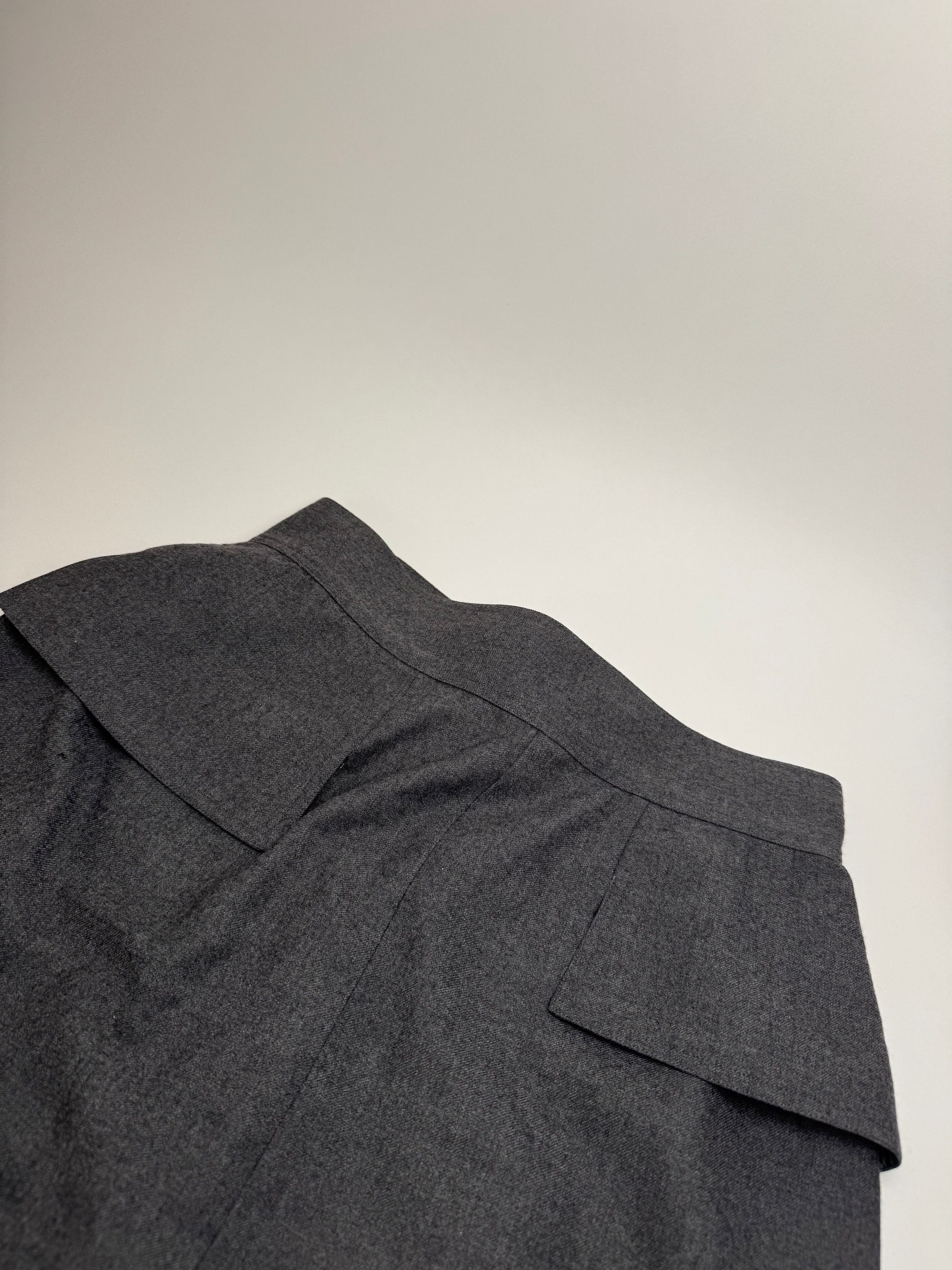 Chanel Vintage Wool Skirt Grey 36/S Size 27" / US 4 / IT 40 - 6 Thumbnail