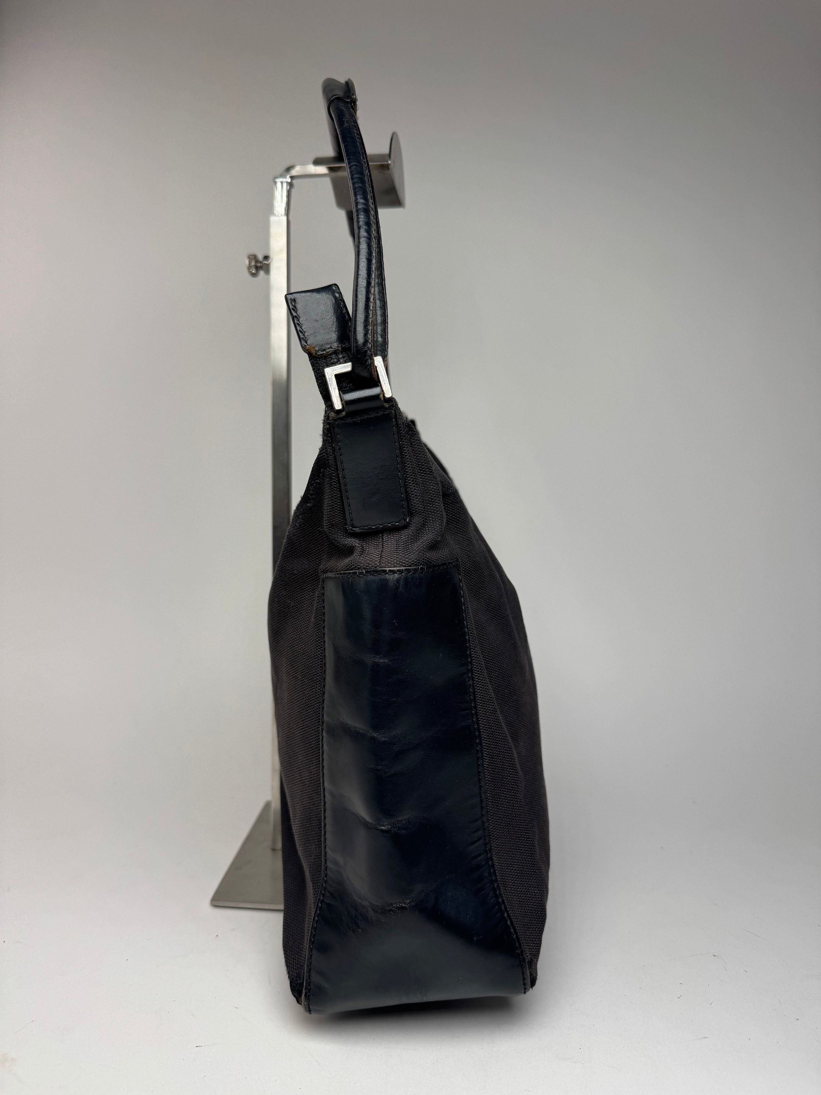 Gucci Vintage Leather cotton Bag black Size ONE SIZE - 6 Thumbnail